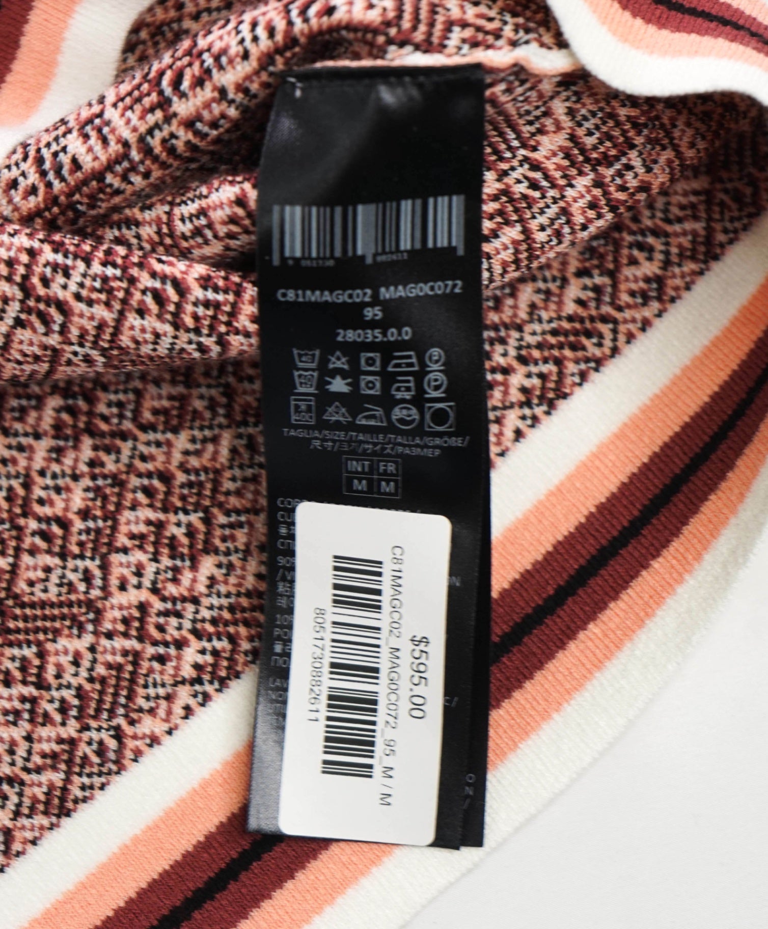 $595 ELEVENTY - Geometric Short Sleeve Sweatshirt - M