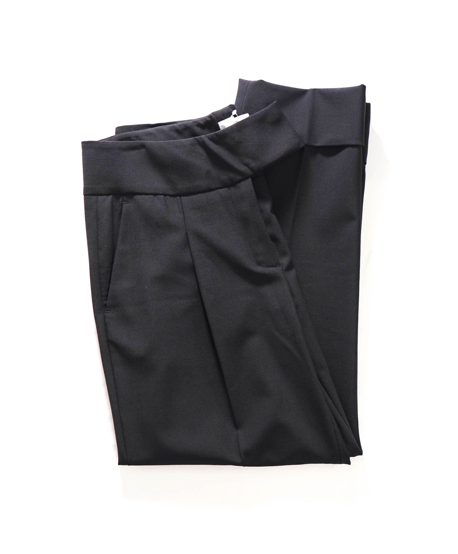 $515 ELEVENTY - Black Wool/Polyester Pants - 6 US (44 EU)