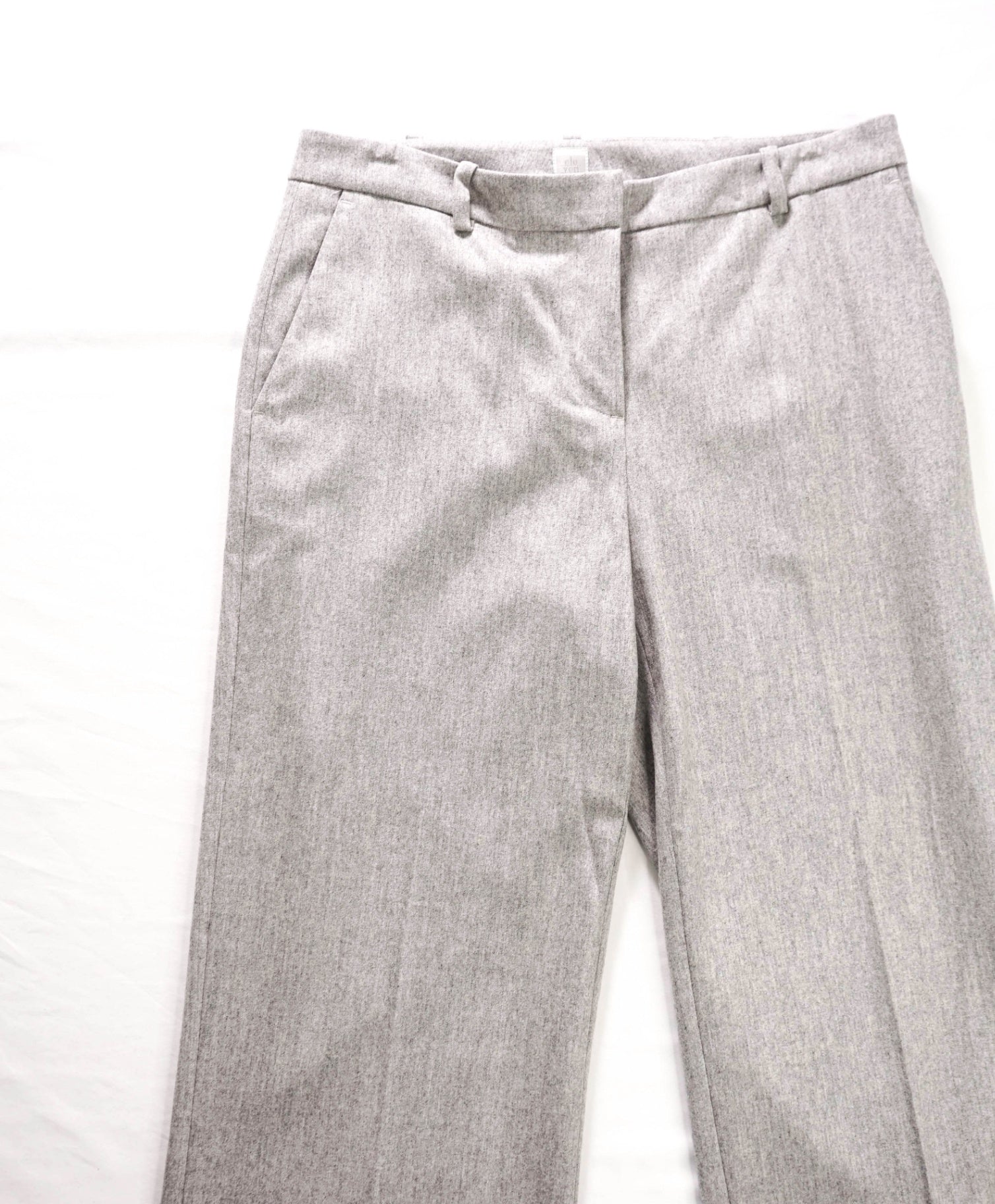 $545 ELEVENTY - Gray Flannel Wool/Cashmere Pants - 2US (40EU)