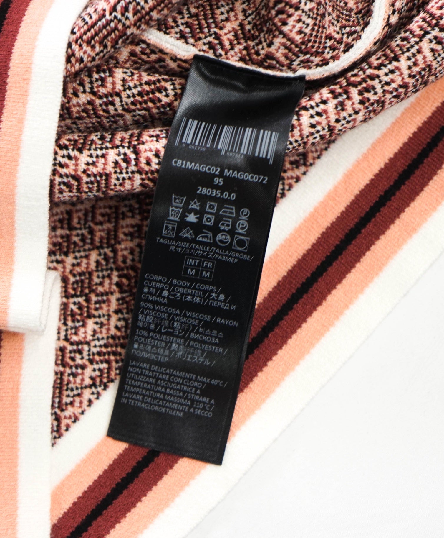 $595 ELEVENTY - Geometric Short Sleeve Sweatshirt - M