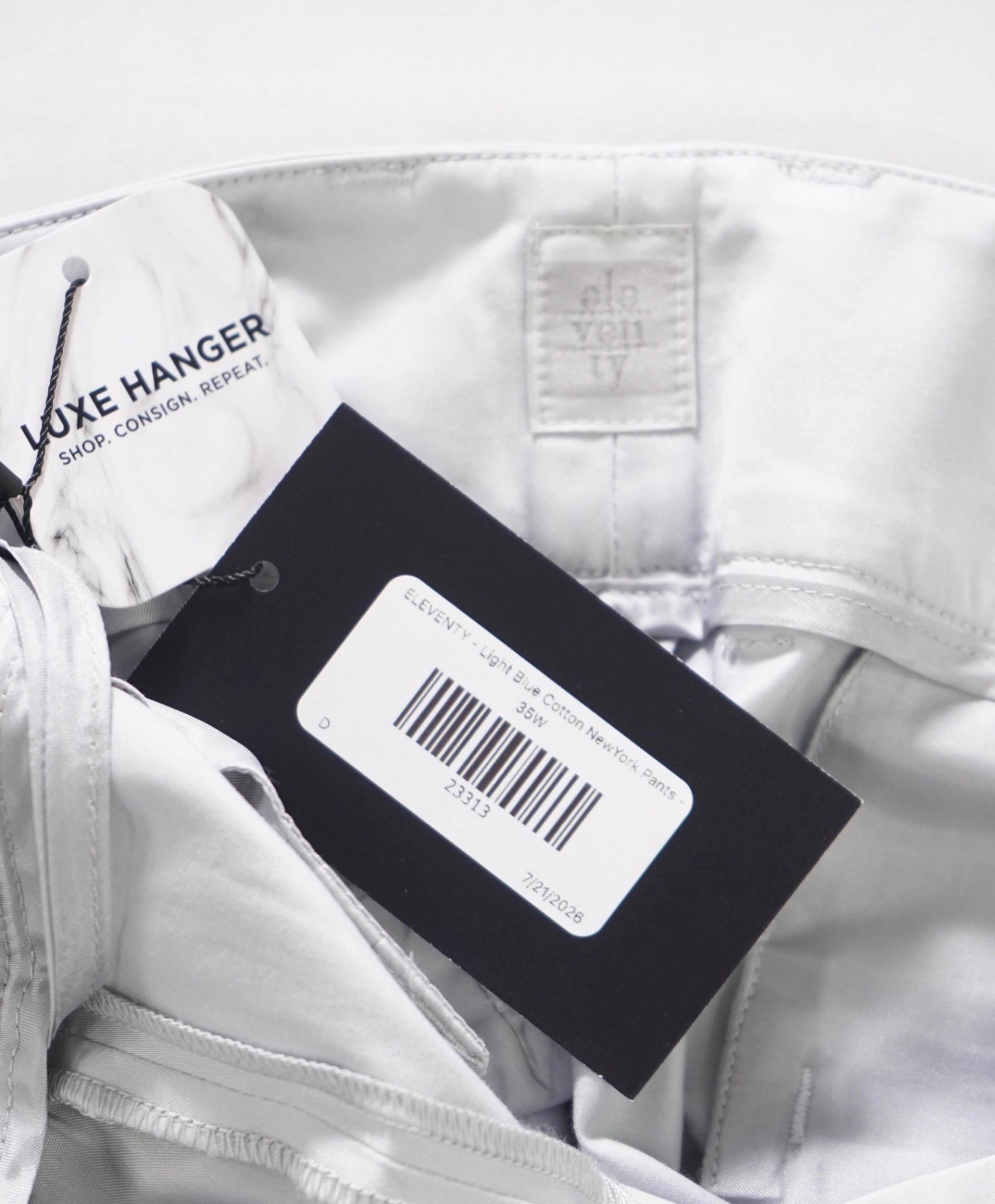 $495 ELEVENTY - Light Blue Cotton NewYork Pants - 10 US (48 EU)