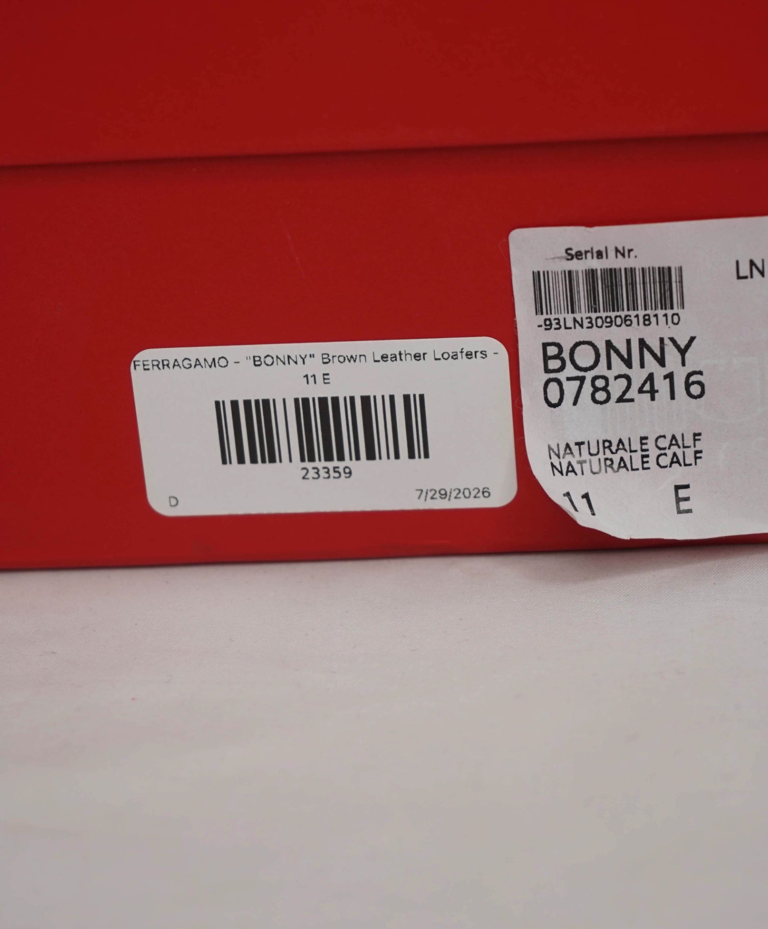 $1,050 FERRAGAMO - "BONNY" Brown Leather Loafers - 11 E