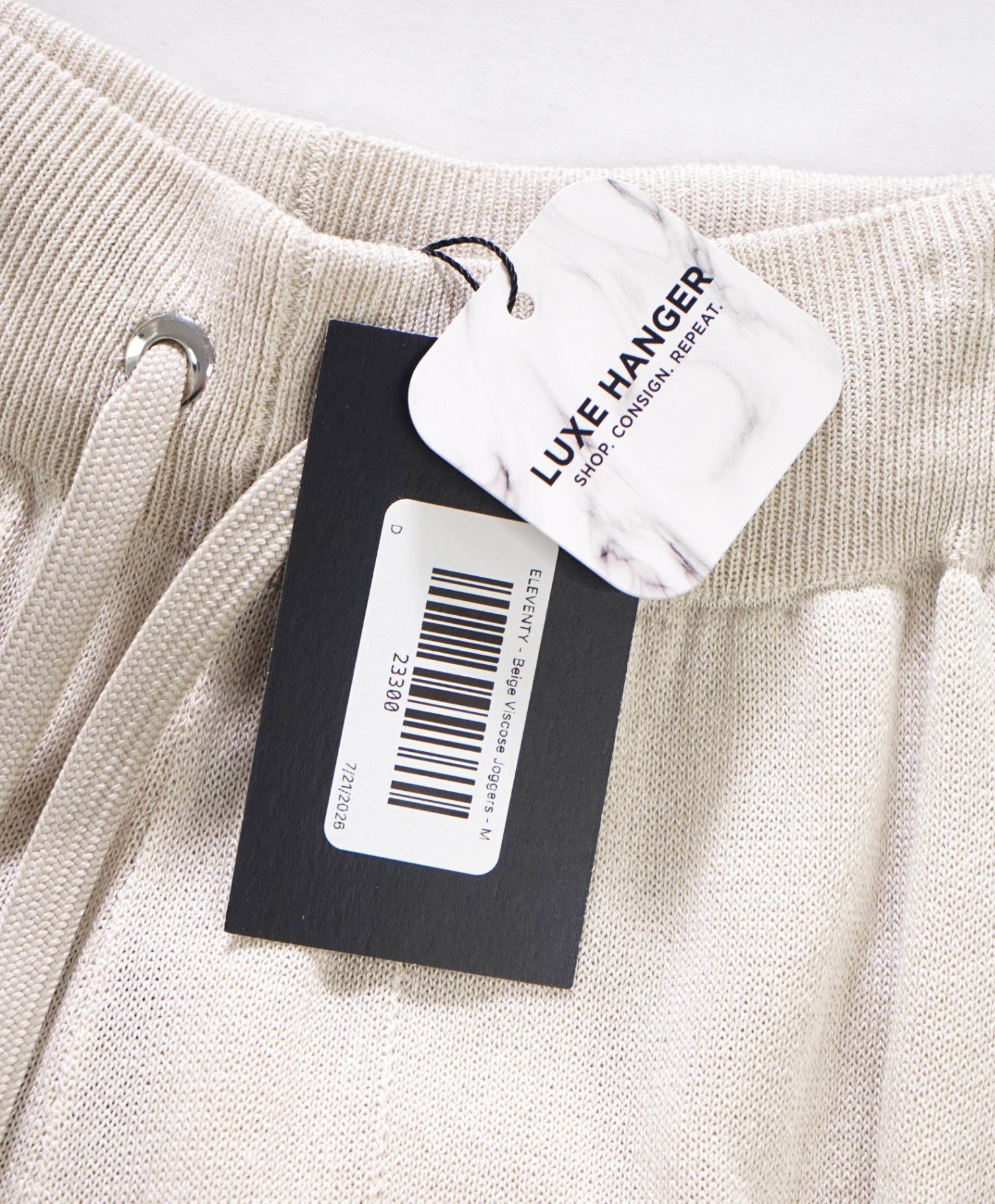 $545 ELEVENTY - Neutral Premium Joggers - M