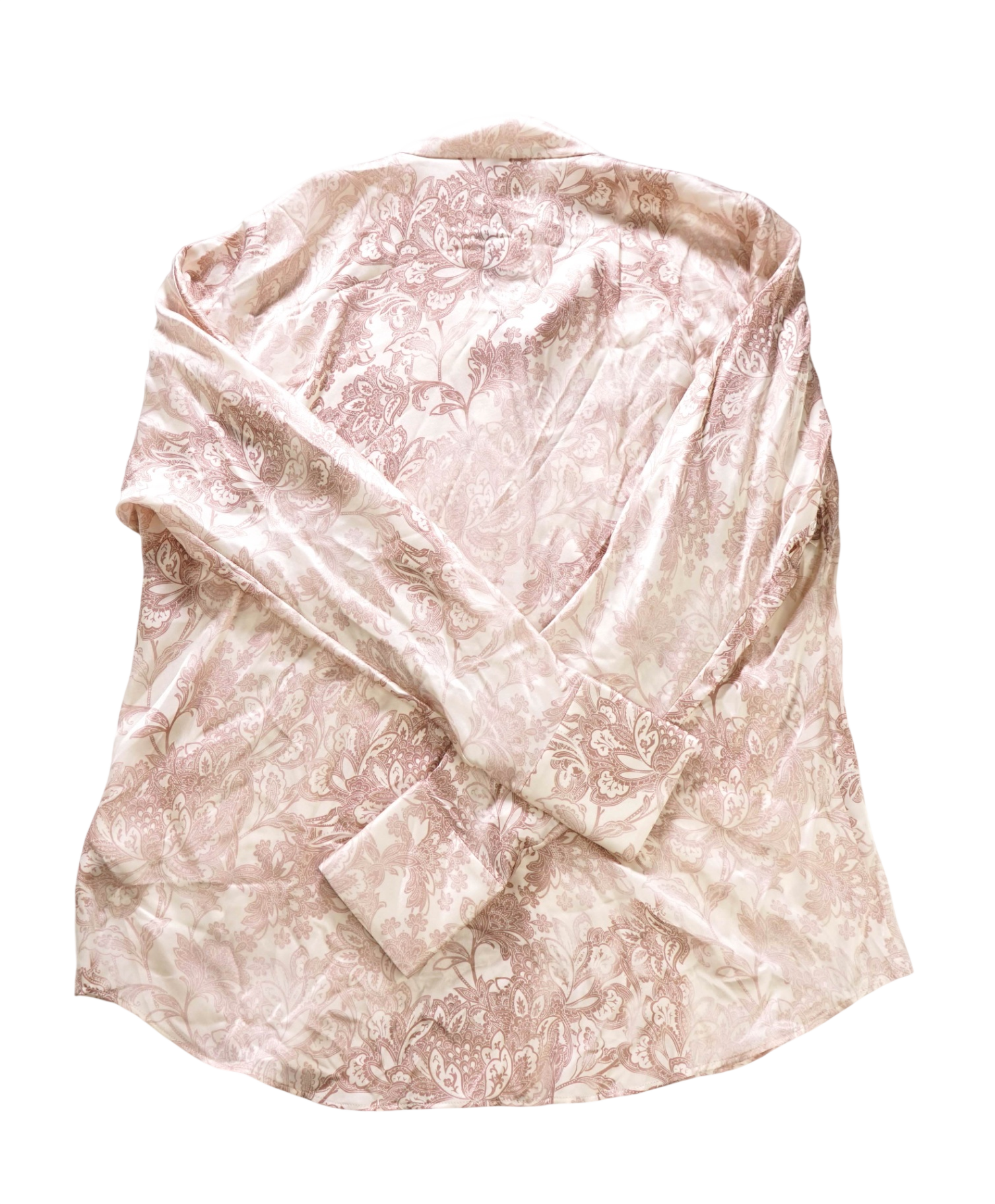 $795 ELEVENTY - Pink Floral PURE SILK Shirt - 2 US (40 EU)