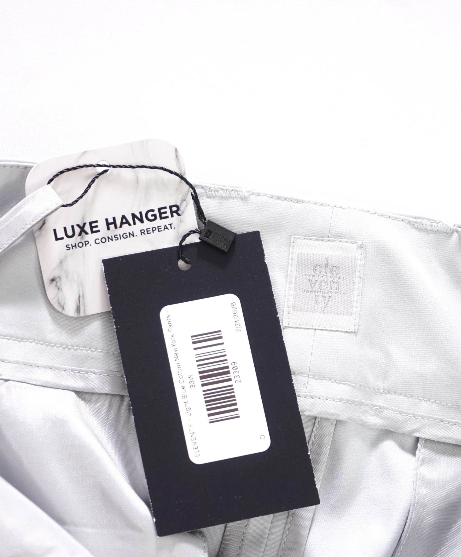 $495 ELEVENTY - Light Blue Cotton NewYork Pants - 6 US (44 EU)