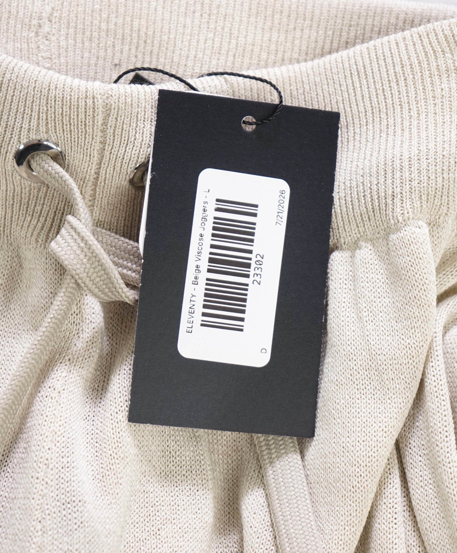 $545 ELEVENTY - Neutral Premium Joggers - L