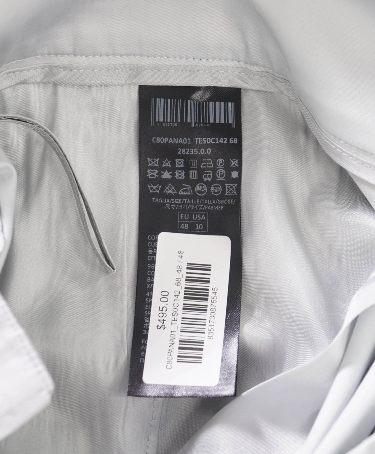 $495 ELEVENTY - Light Blue Cotton NewYork Pants - 10 US (48 EU)