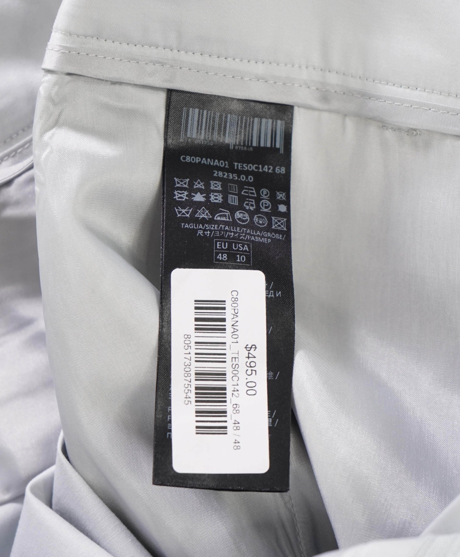 $495 ELEVENTY - Light Blue Cotton NewYork Pants - 10 US (48 EU)