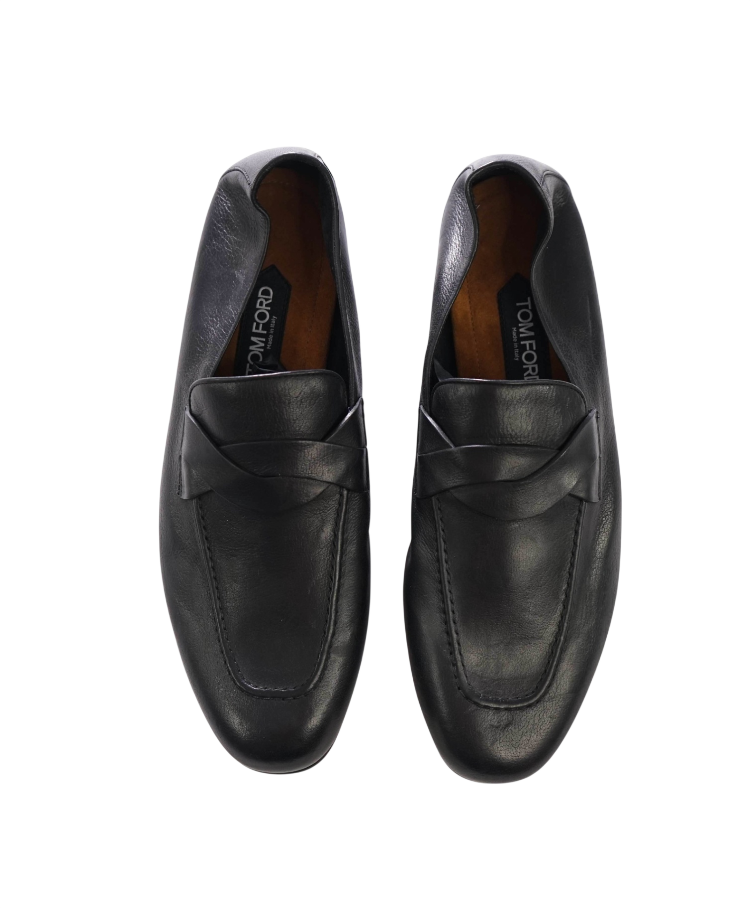 $1,790 TOM FORD - Black Venetian Twist Loafers - US 10 (43EU)