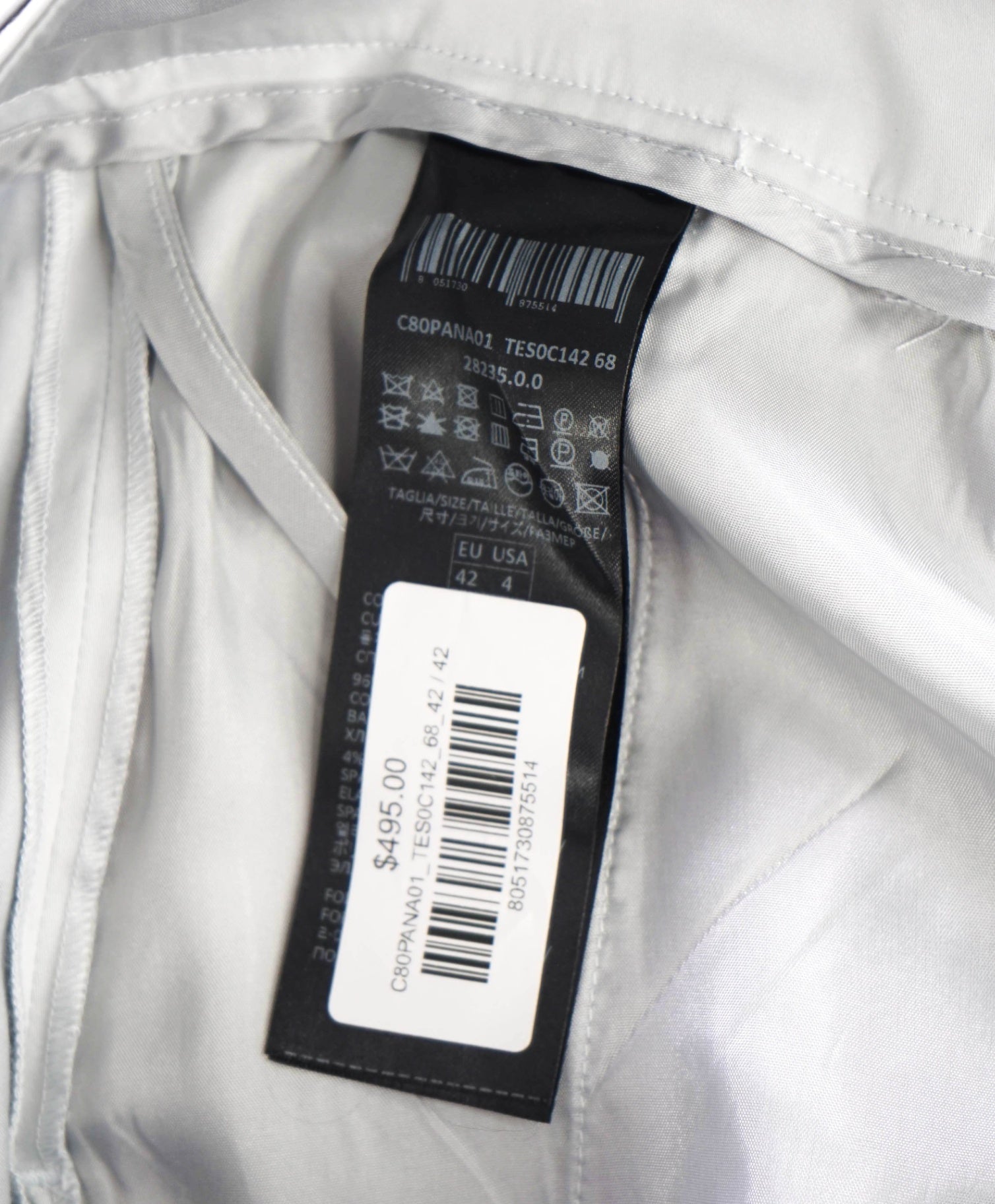 $495 ELEVENTY - Light Blue Cotton NewYork Pants - 4 US (42 EU)