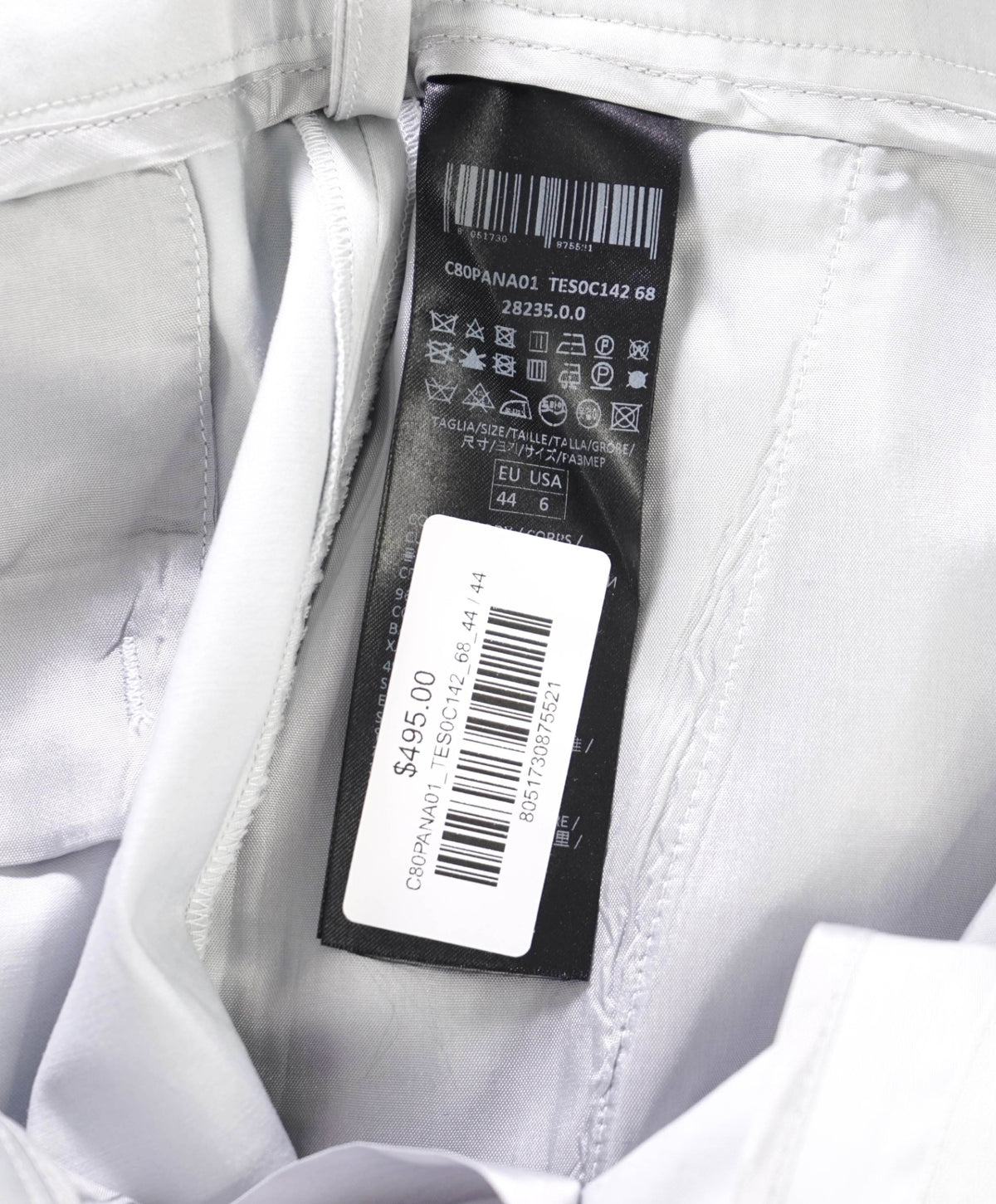 $495 ELEVENTY - Light Blue Cotton NewYork Pants - 6 US (44 EU)