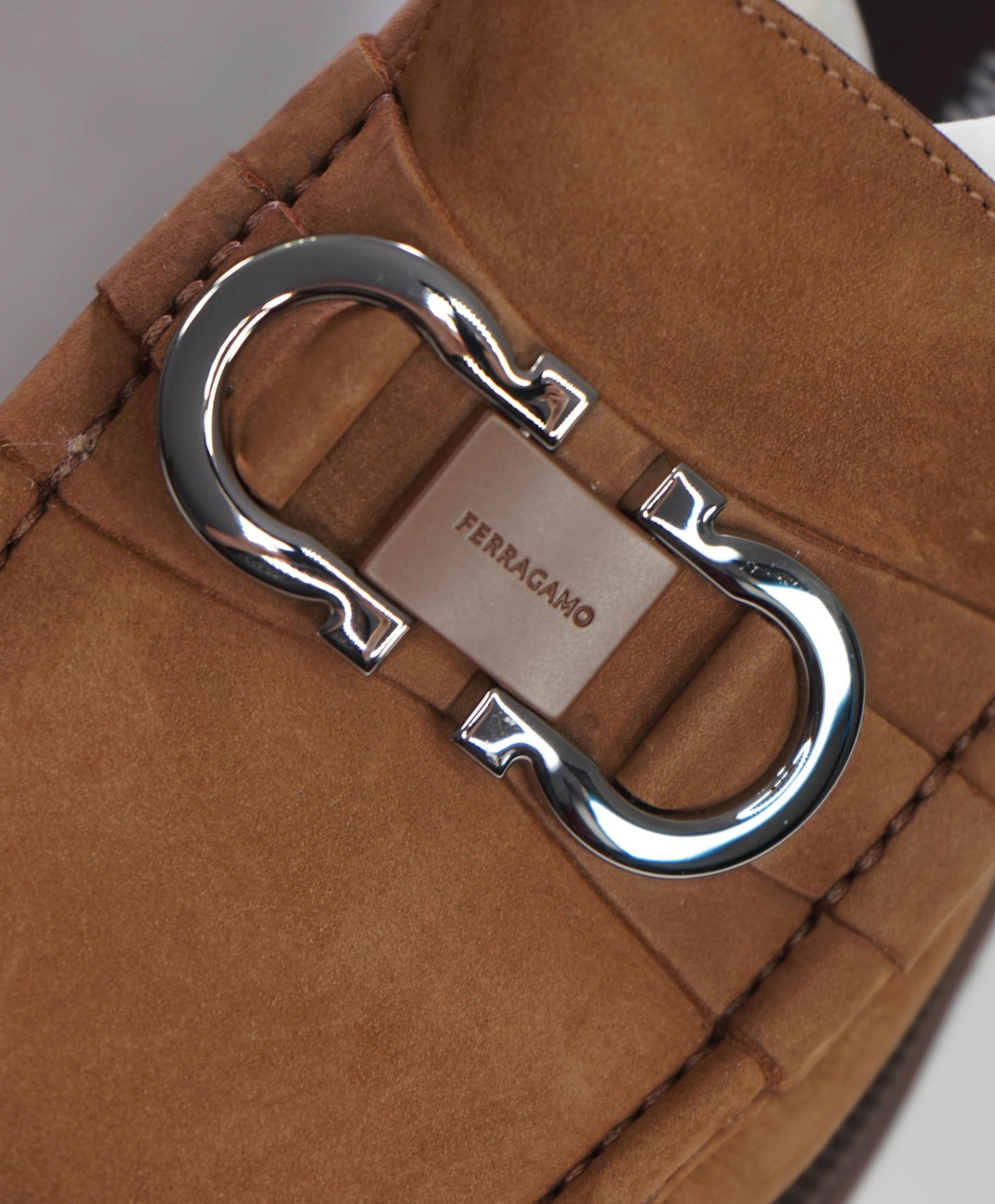 $1,090 FERRAGAMO - Brown Suede "COCOON" Loafers - 11 EE