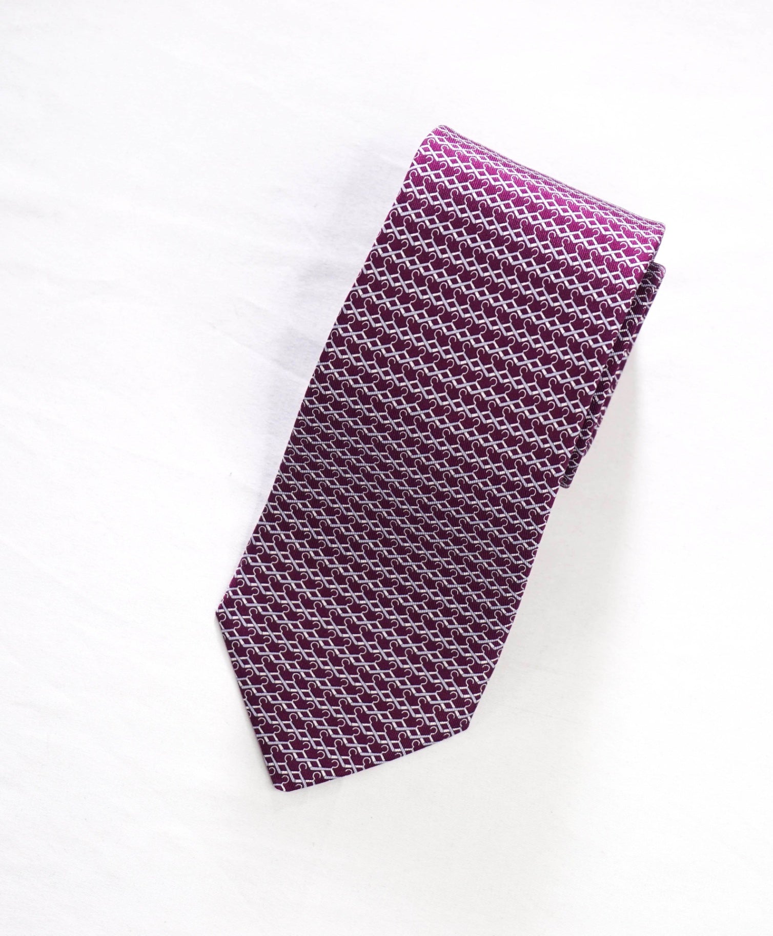 $250 FERRAGAMO - Purple Hanger Silk - 3.25" Tie