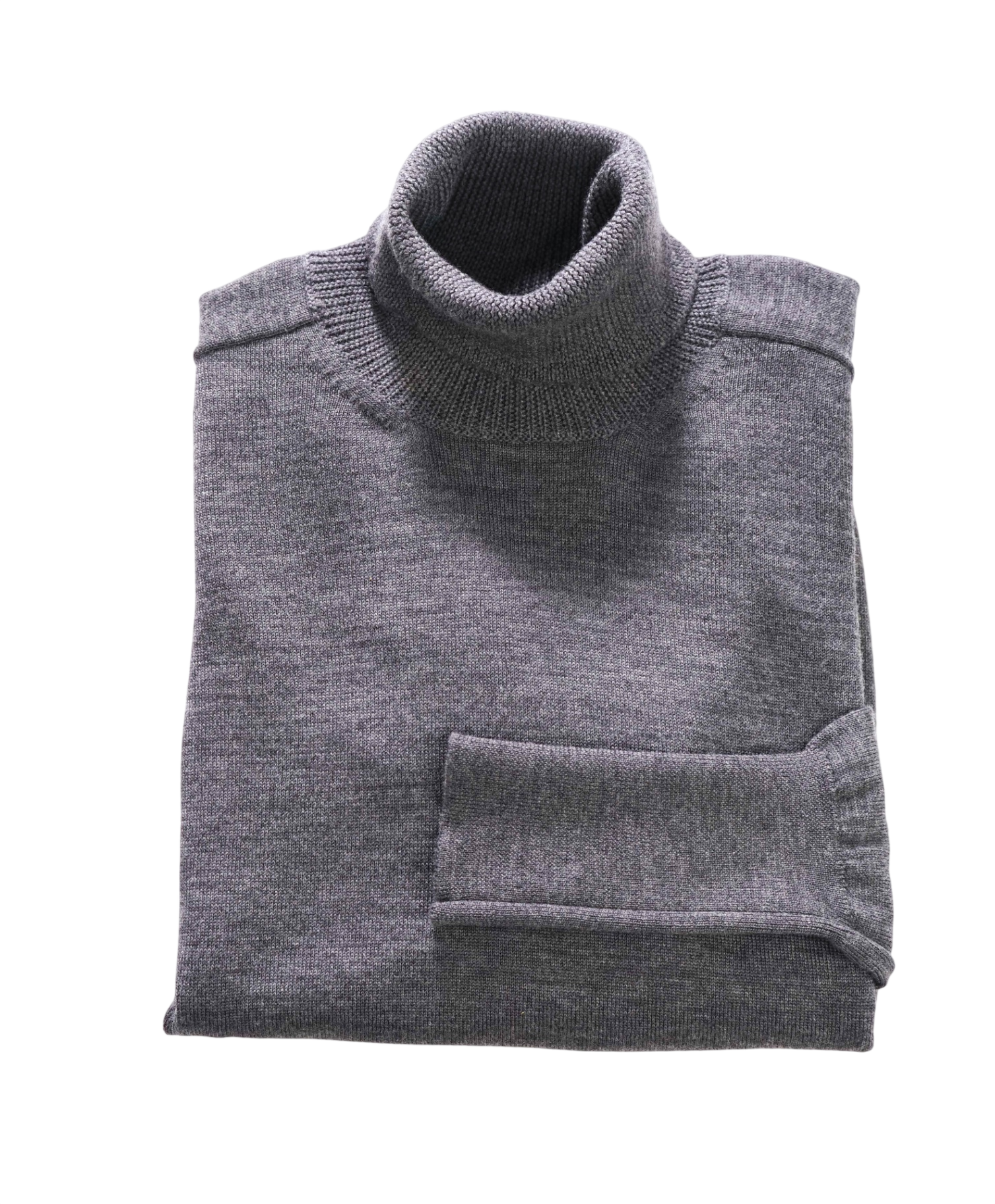 $445 ELEVENTY - Gray Wool Turtleneck Sweater - L (Women)