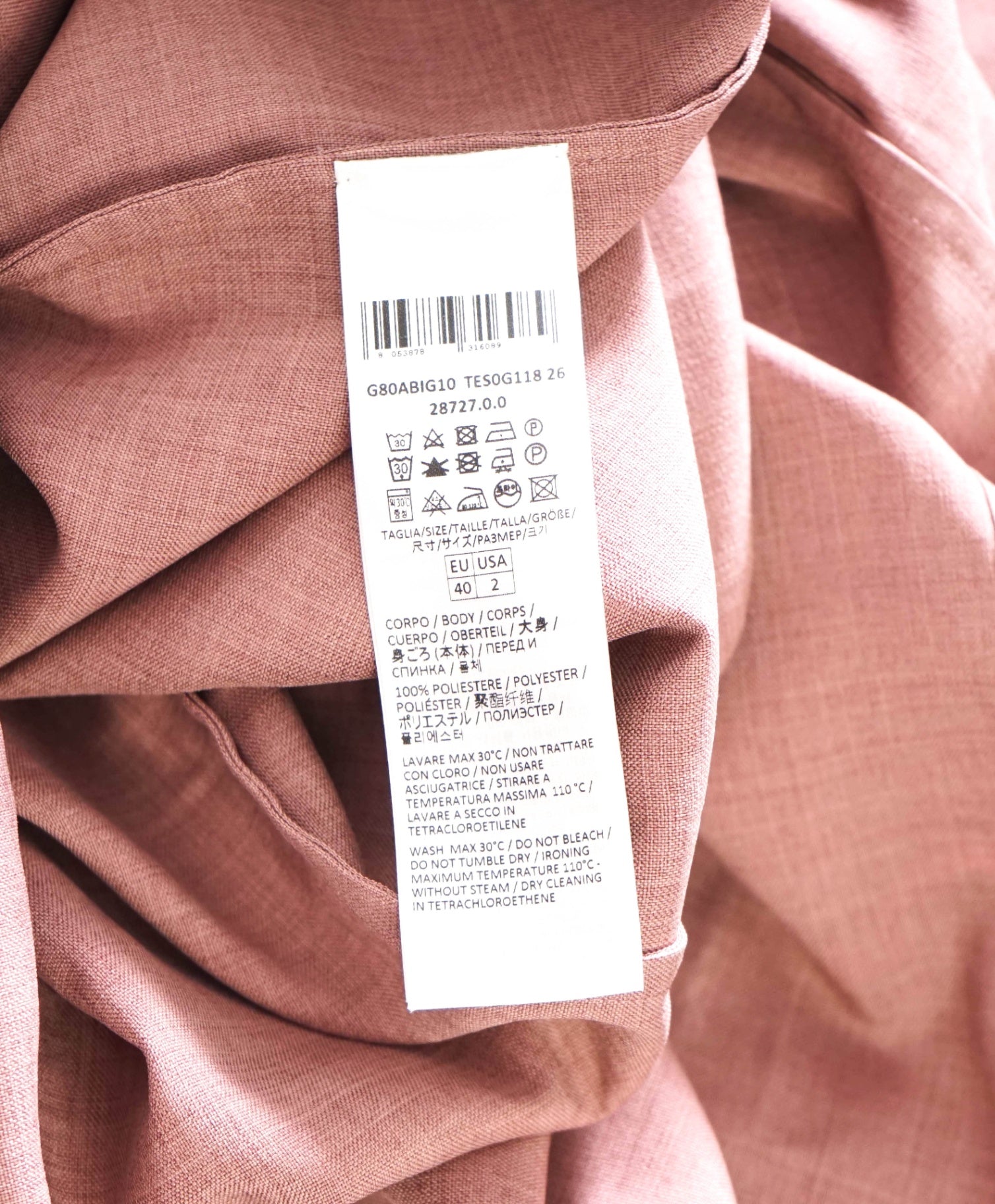 $695 ELEVENTY - Pink Dress - 2 US (40EU)