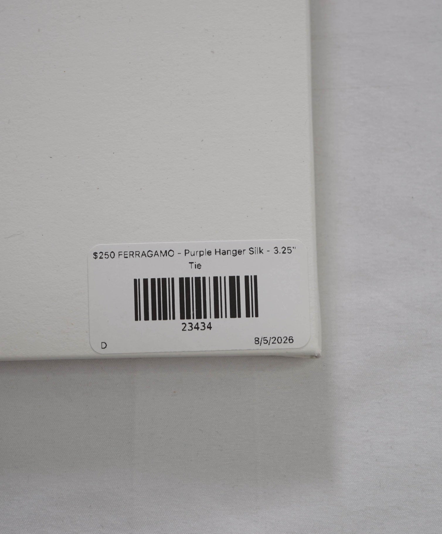 $250 FERRAGAMO - Purple Hanger Silk - 3.25" Tie