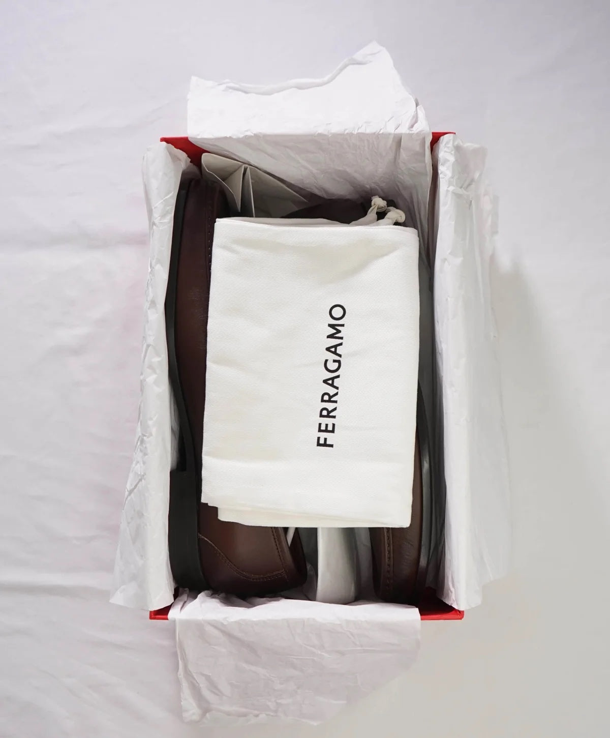 $980 FERRAGAMO - Brown Leather "DUPONT" Loafers - 11.5 E