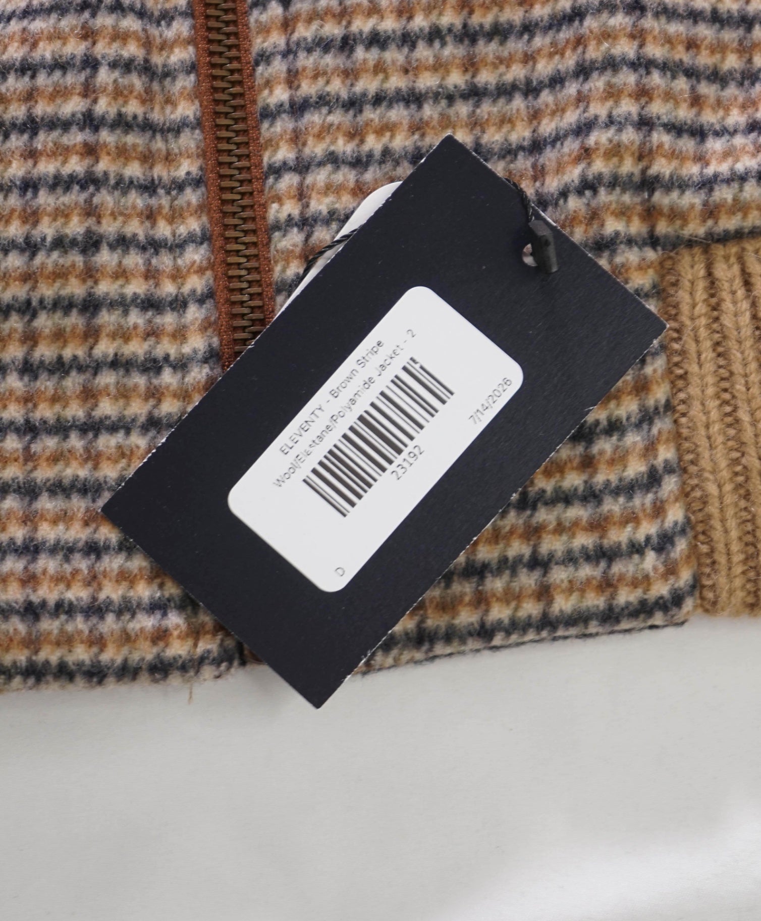 $1595 ELEVENTY - Brown Wool Puffer Bomber Jacket - 2 US (40 EU)