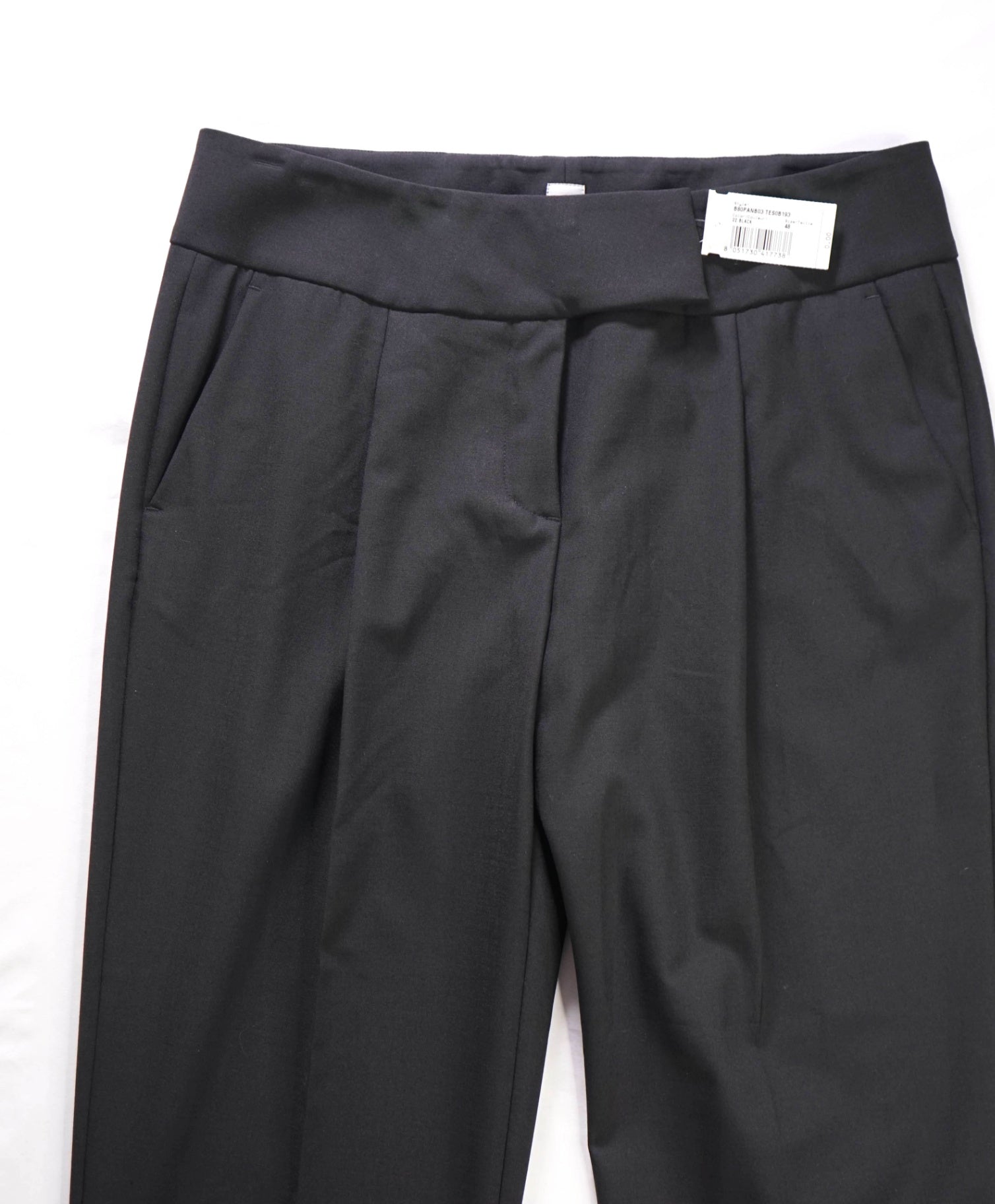 $495 ELEVENTY - Black Wool Dress Pants - 10 US (48 EU)