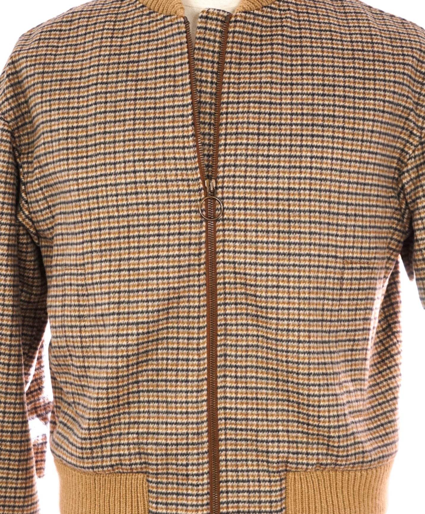 $1595 ELEVENTY - Brown Wool Puffer Bomber Jacket - 2 US (40 EU)