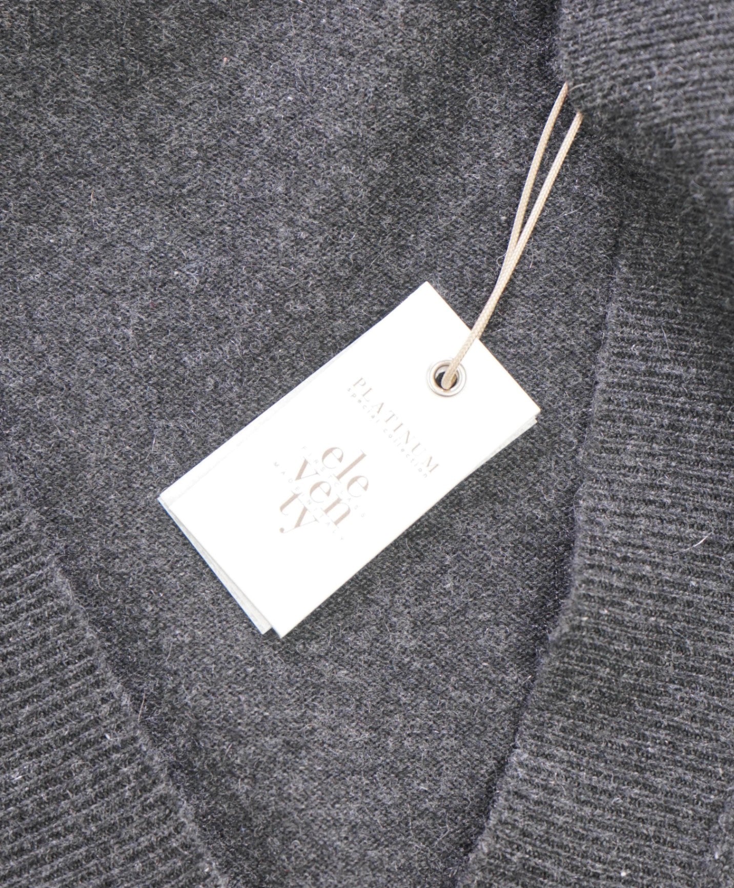 $995 ELEVENTY -Gray 100% PURE CASHMERE Cardigan- L (Women)