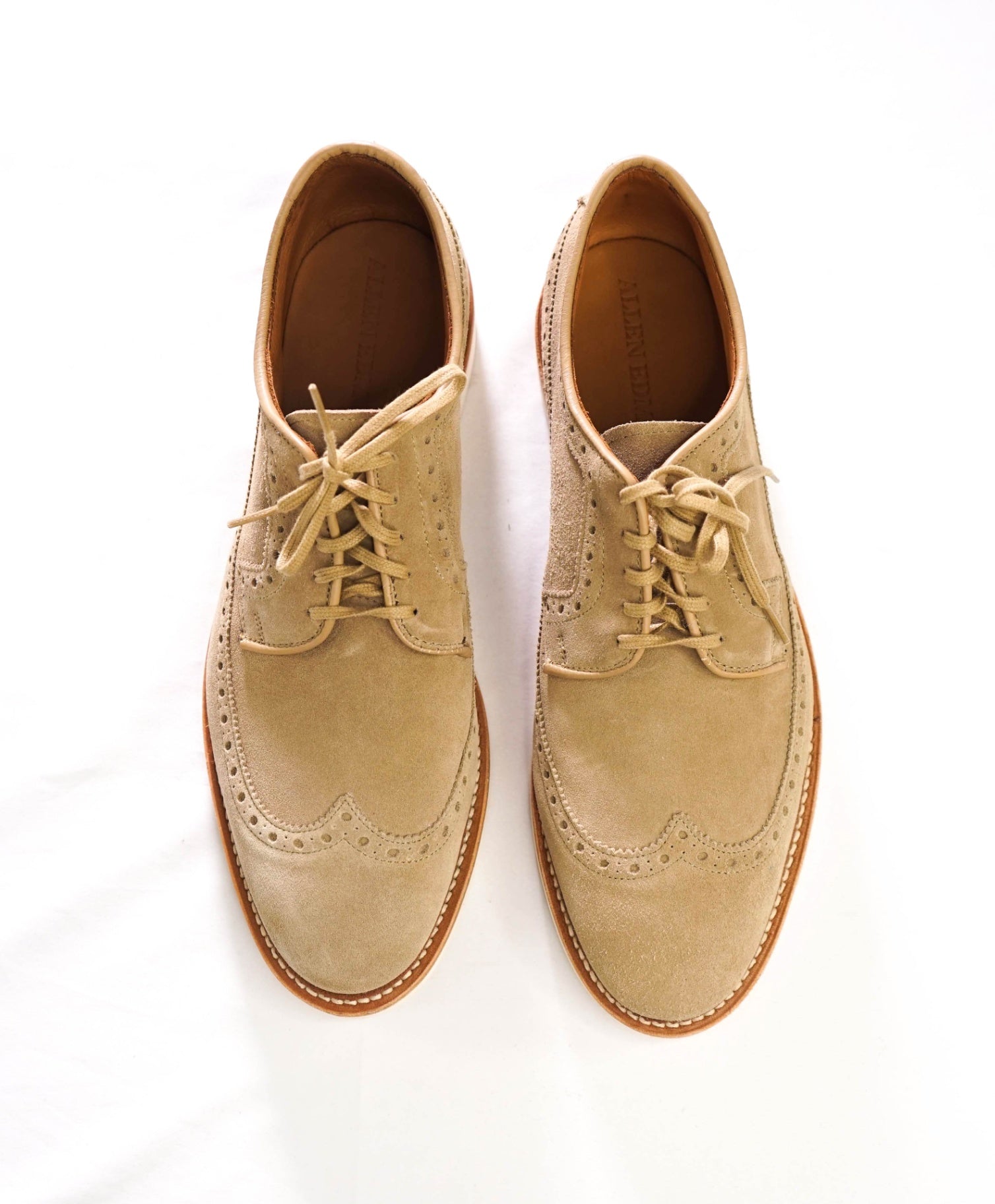 $450 ALLEN EDMONDS - Tan Suede William Derby -11