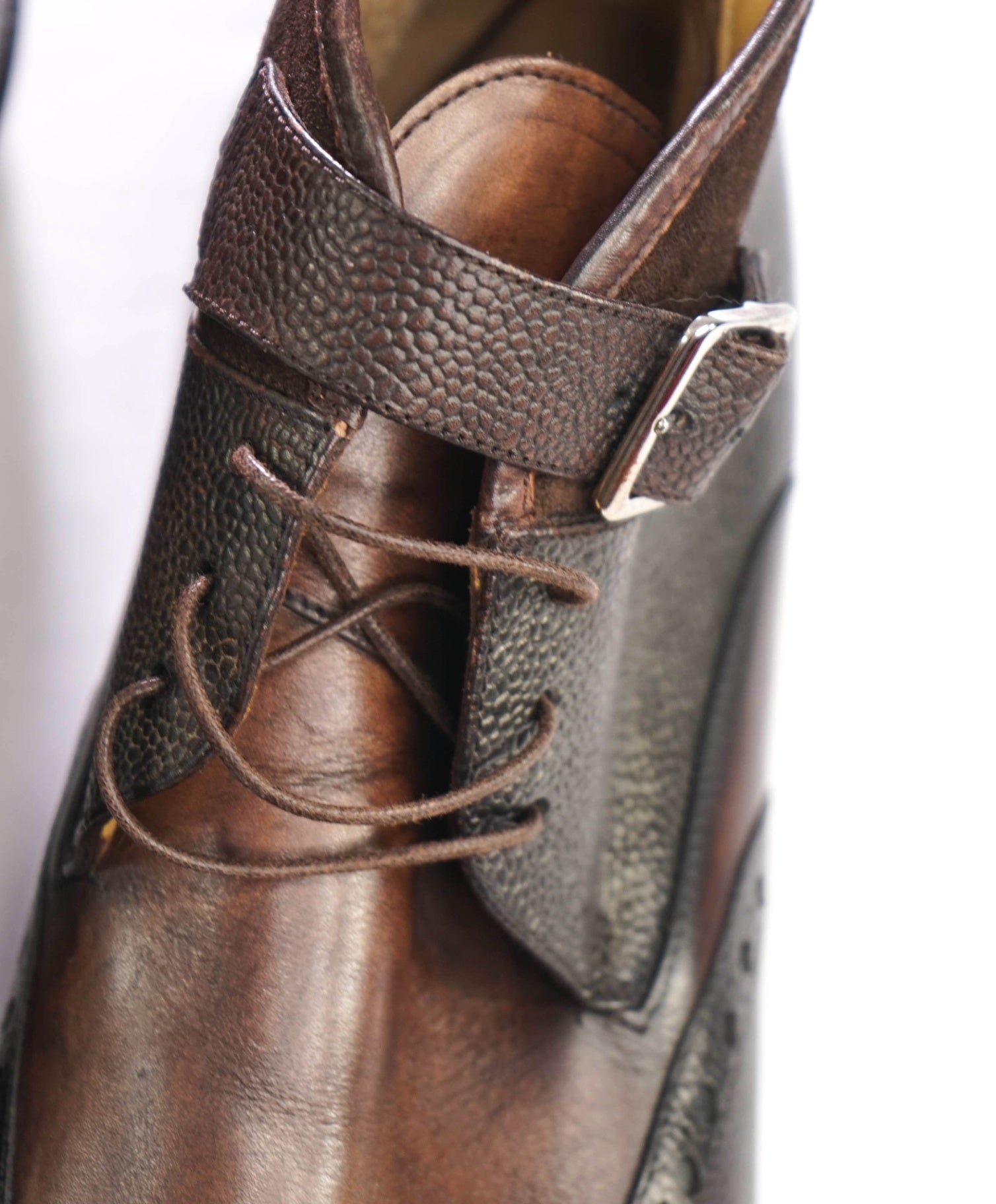 $950 SUTOR MANTELLASSI - Brown Leather Boots - US 10.5 (9.5UK)