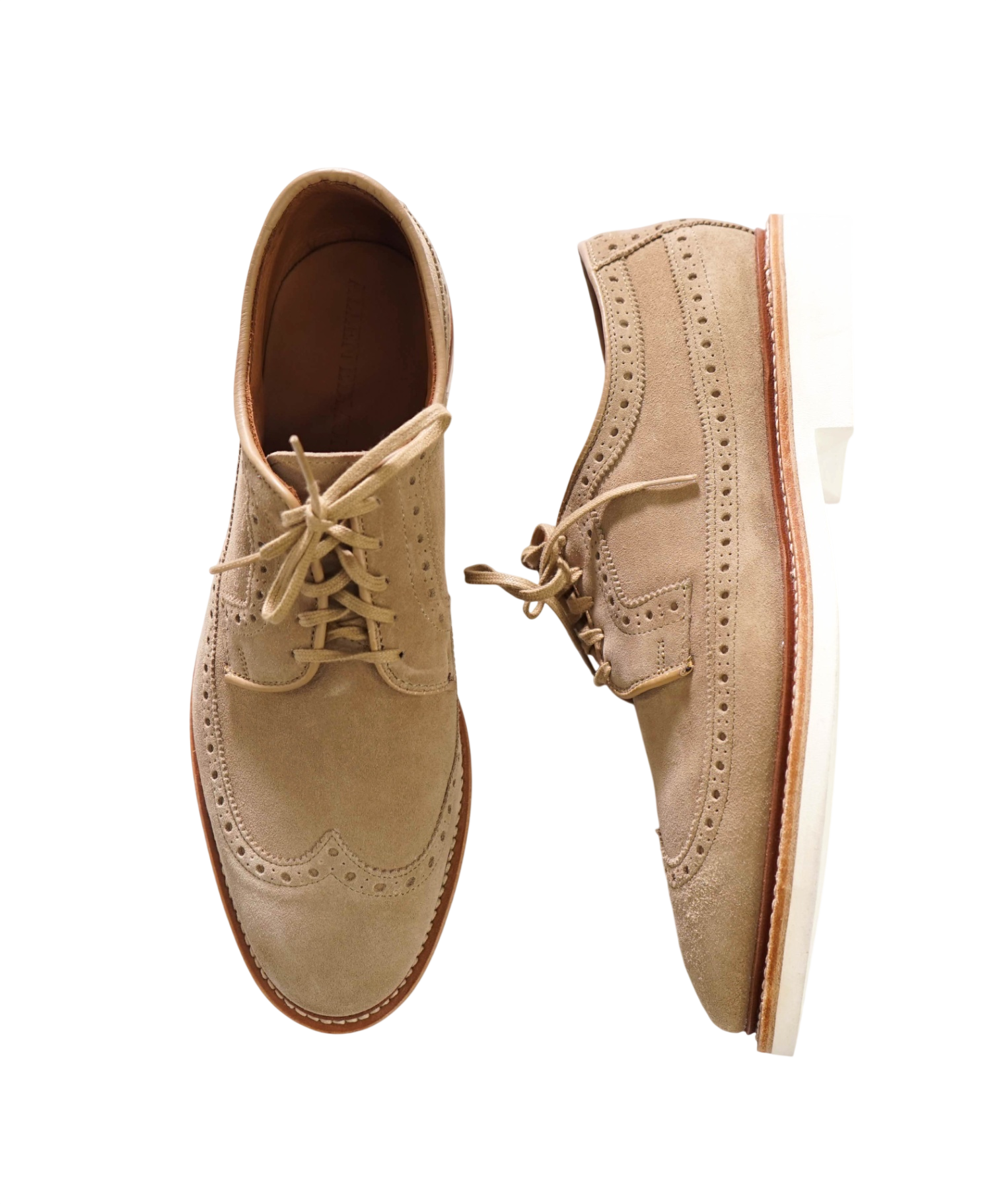 $450 ALLEN EDMONDS - Tan Suede William Derby -11