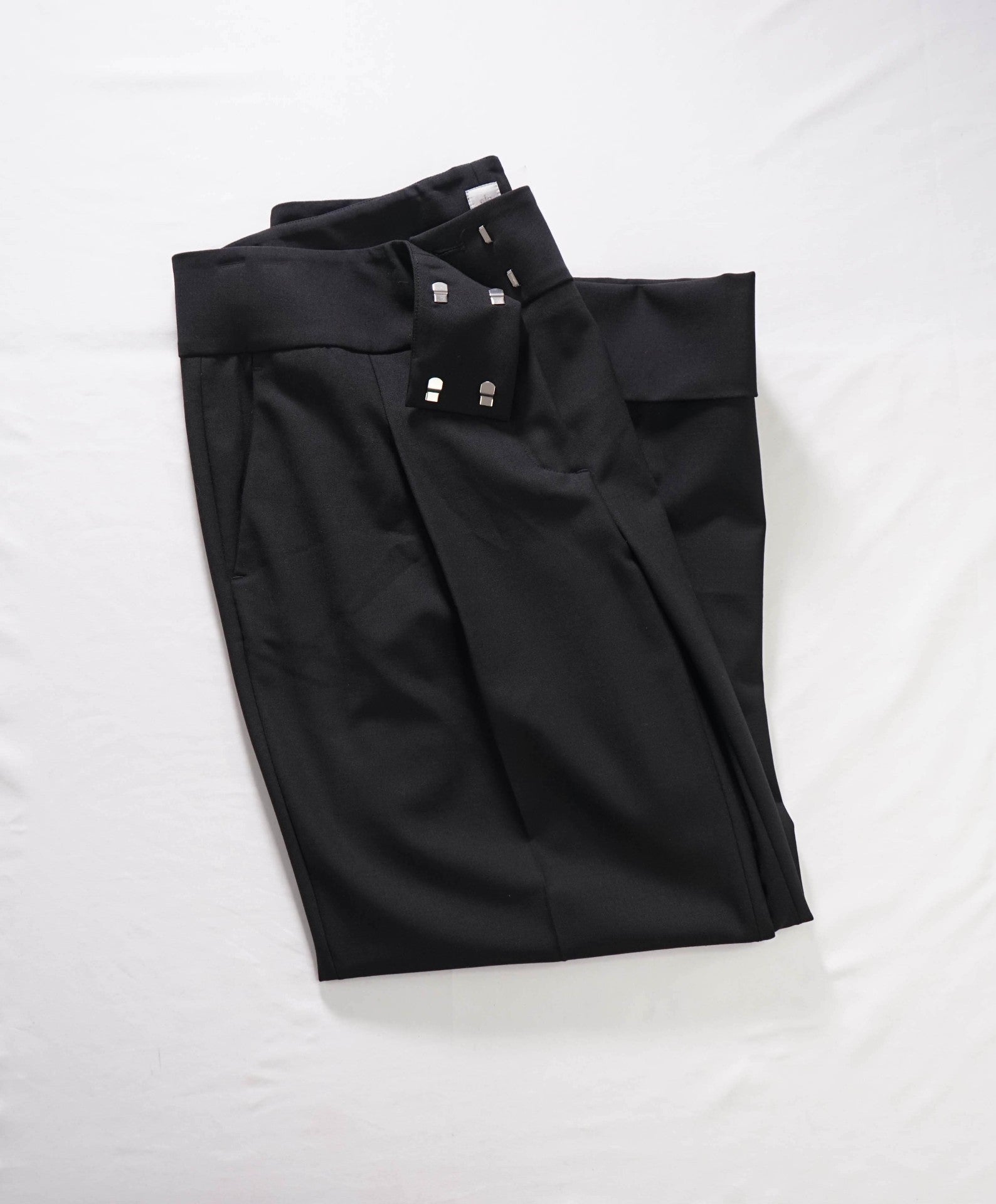 $495 ELEVENTY - Black Wool Dress Pants - 10 US (48 EU)