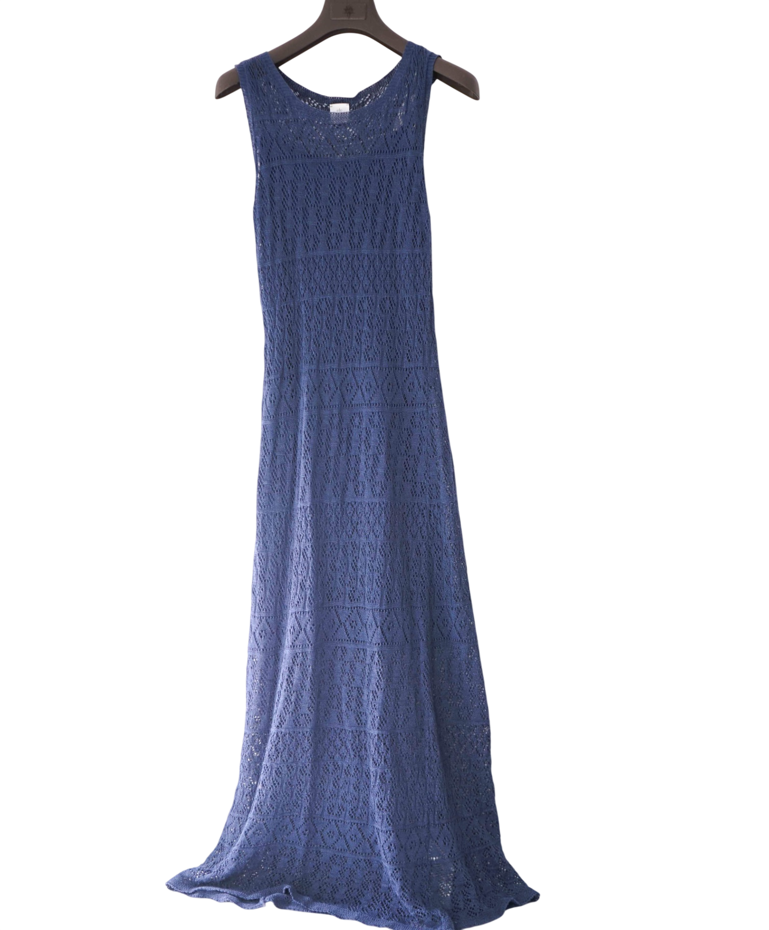 $515 ELEVENTY - Navy Blue Linen/Cotton Dress - M