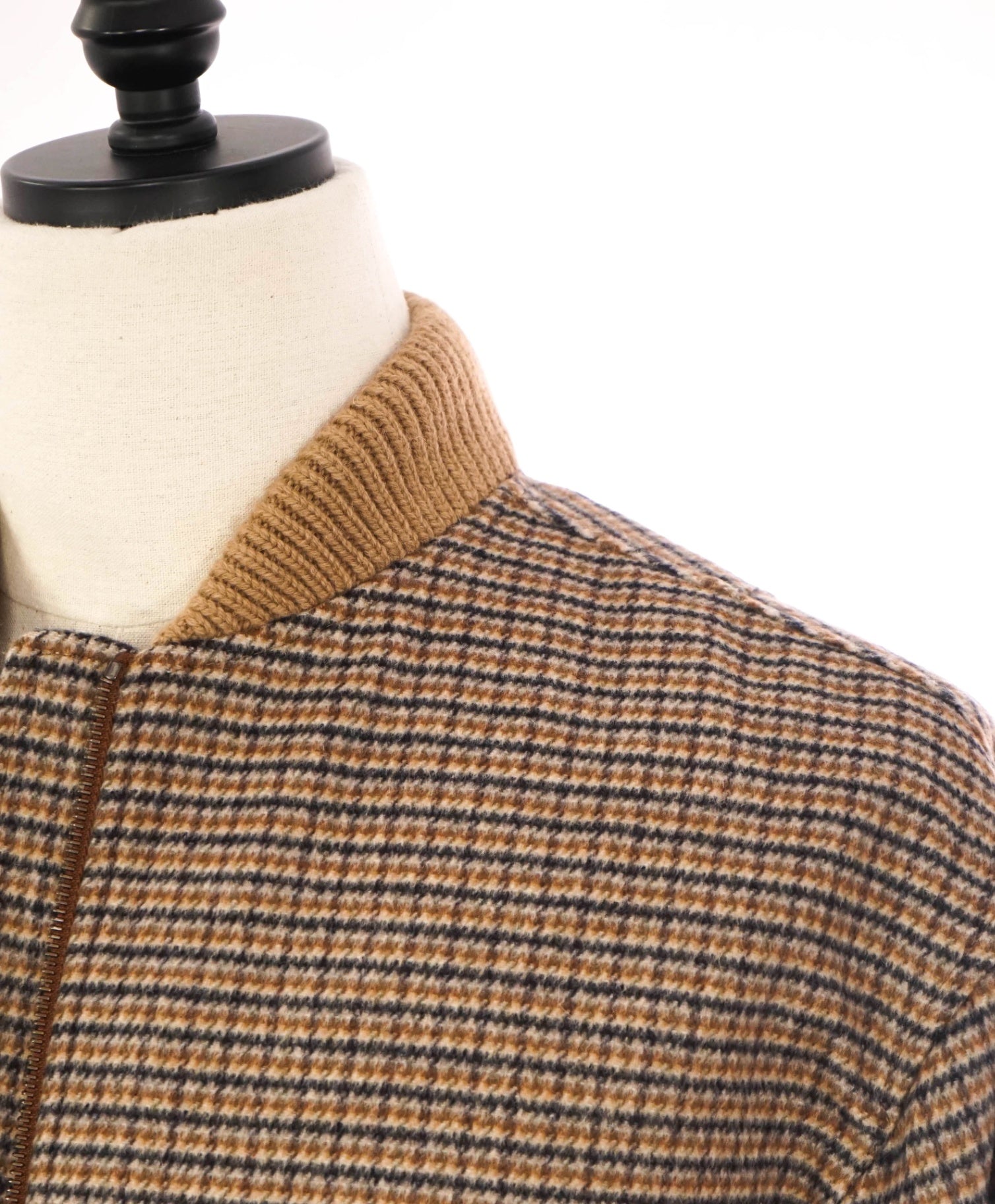 $1595 ELEVENTY - Brown Wool Puffer Bomber Jacket - 2 US (40 EU)