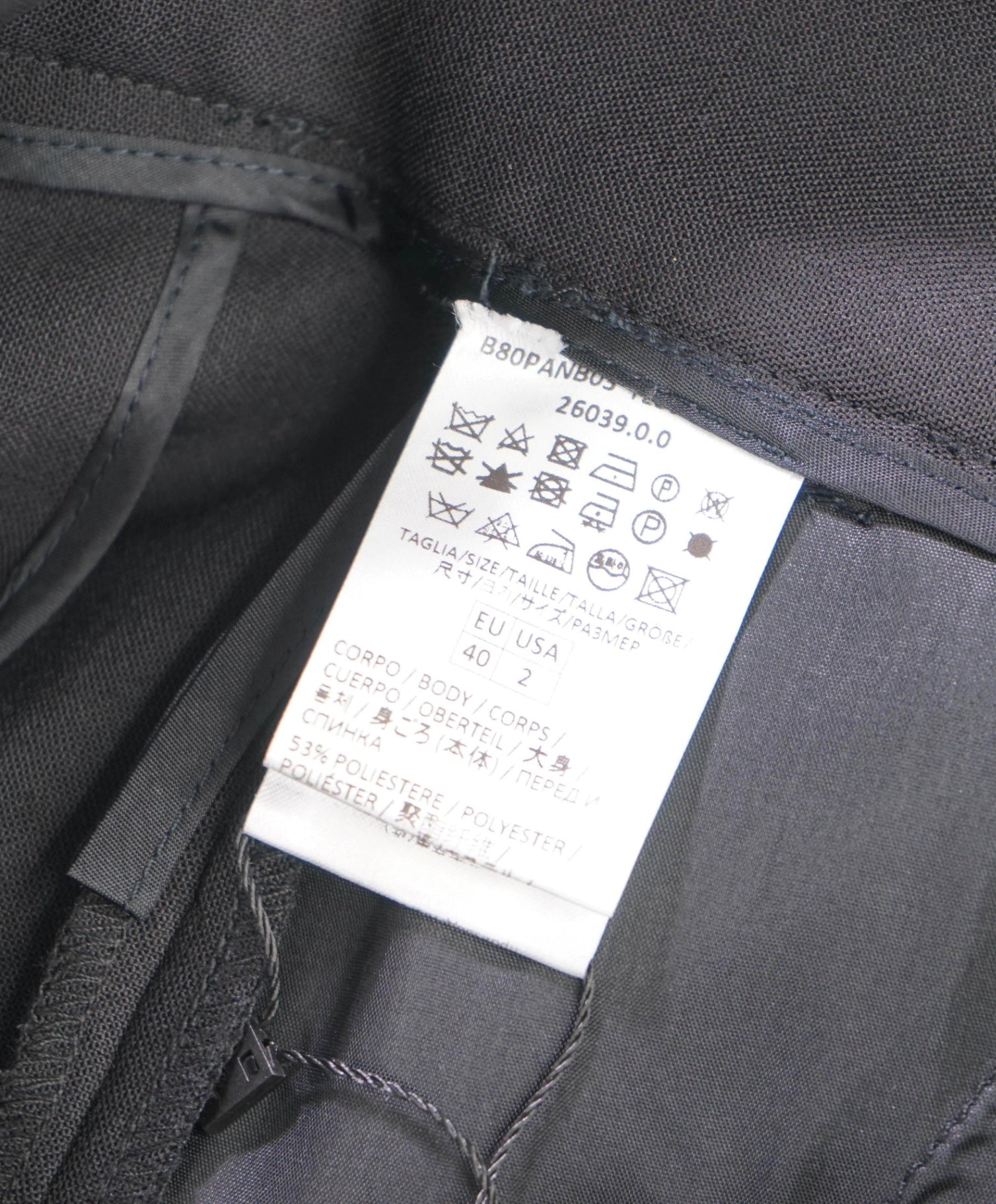 $495 ELEVENTY - Black Cotton Chinos - 2 US (40 EU)
