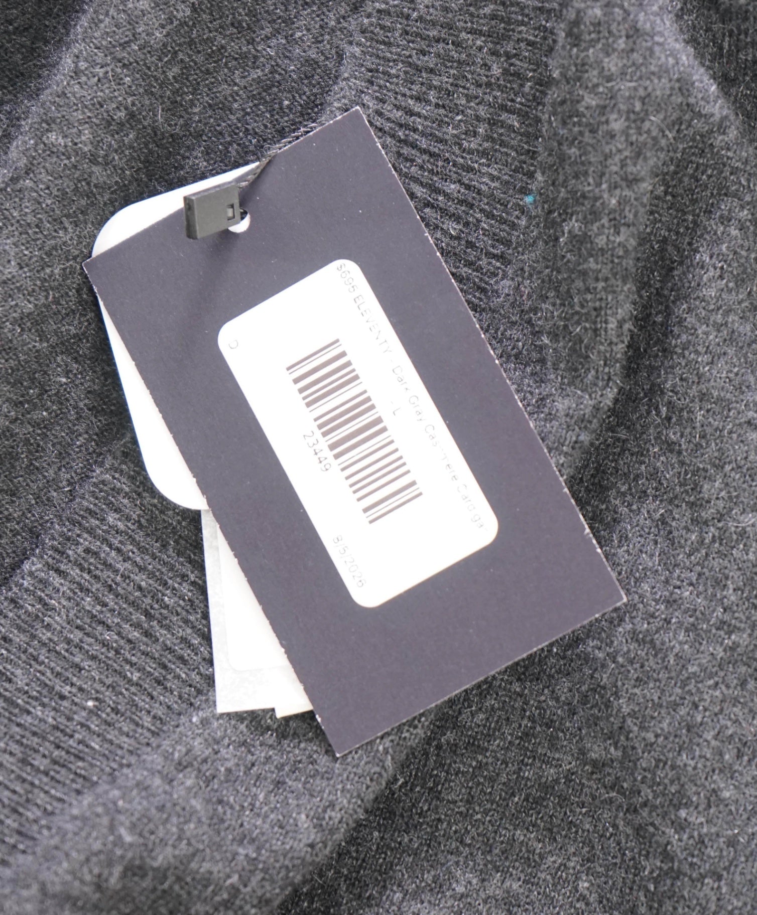 $995 ELEVENTY -Gray 100% PURE CASHMERE Cardigan- L (Women)
