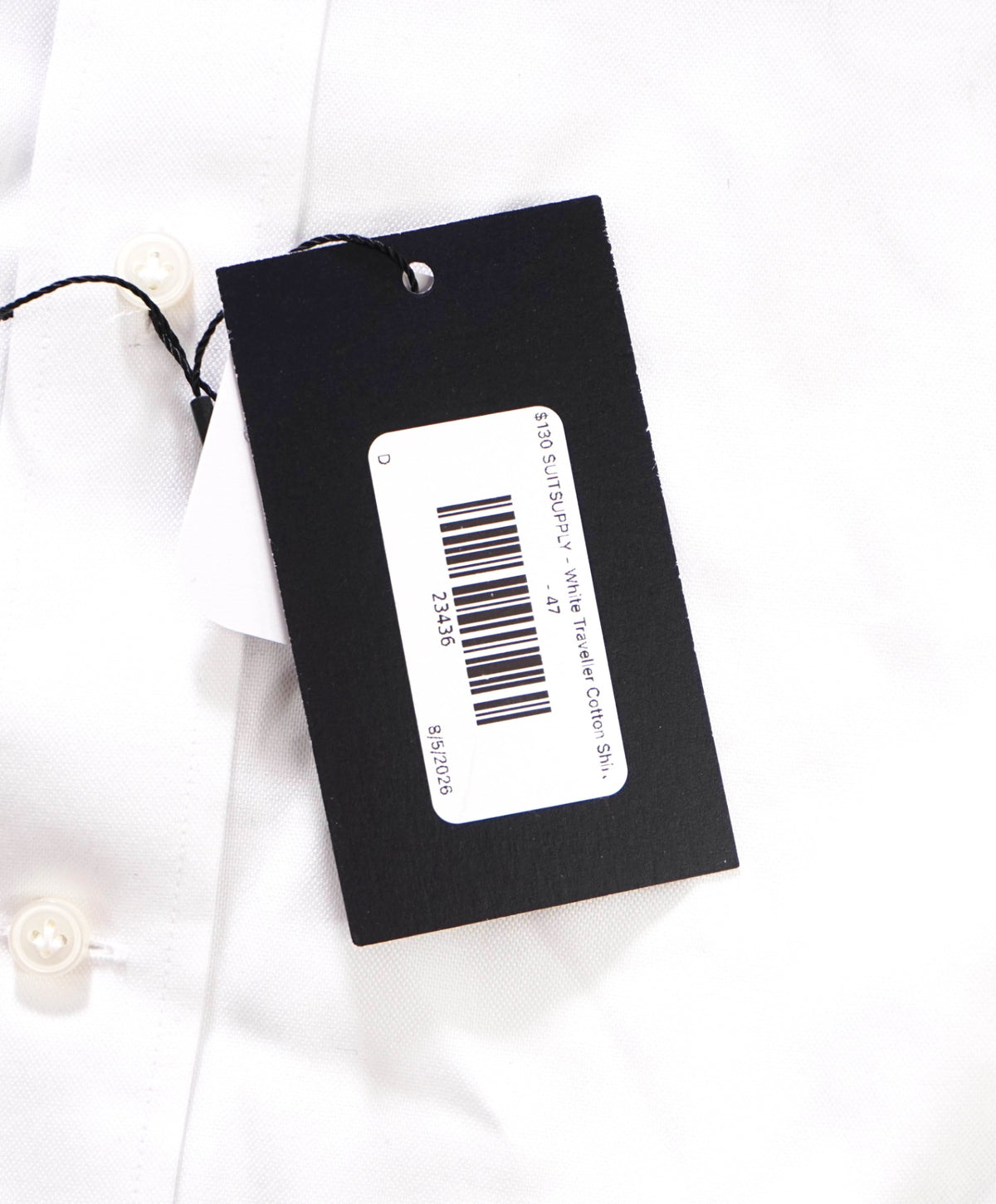 $130 SUITSUPPLY - White Traveller Cotton Shirt - 47
