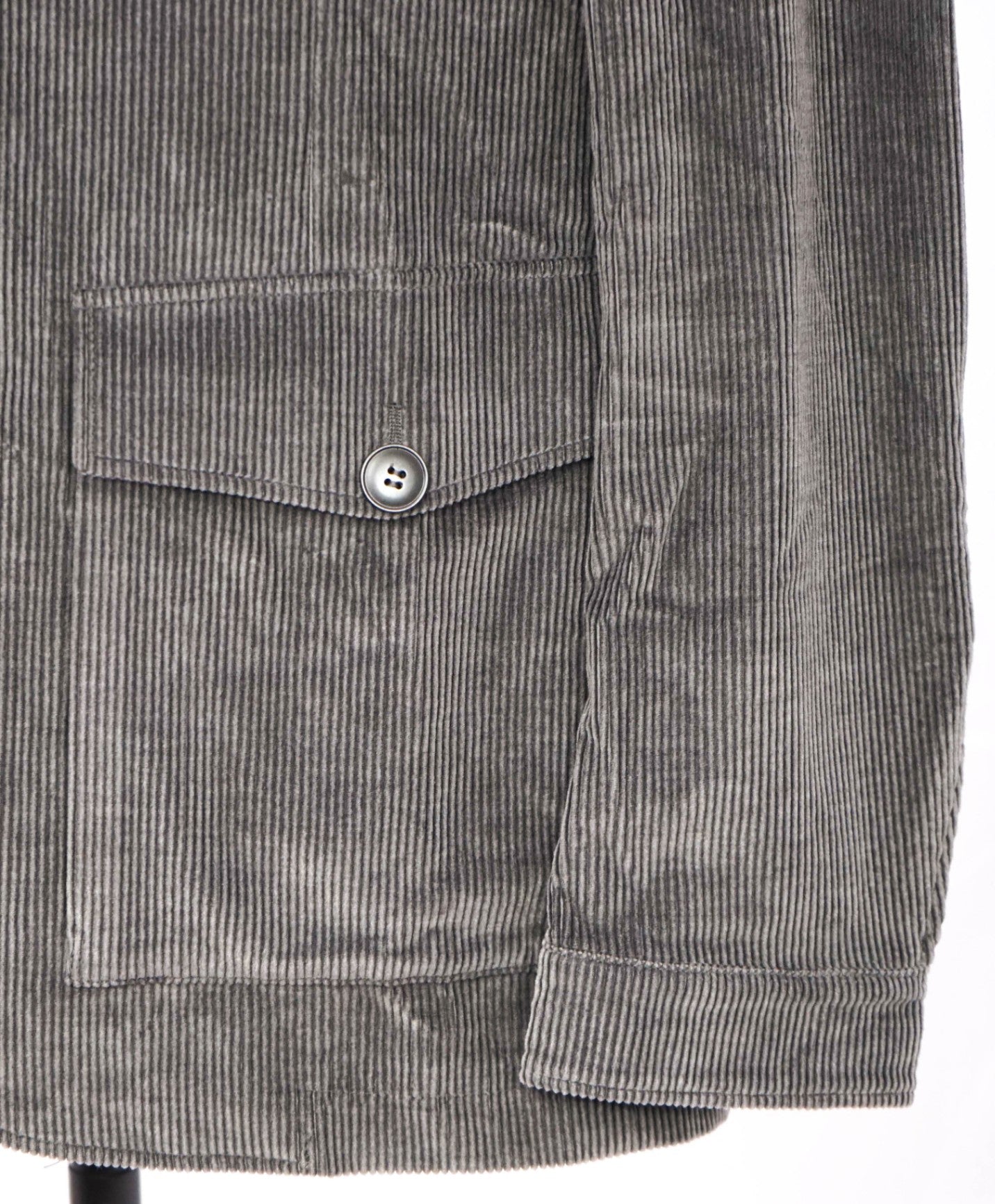 $3,075 CANALI - Gray Cashmere/Cotton Corduroy Jacket - 38R