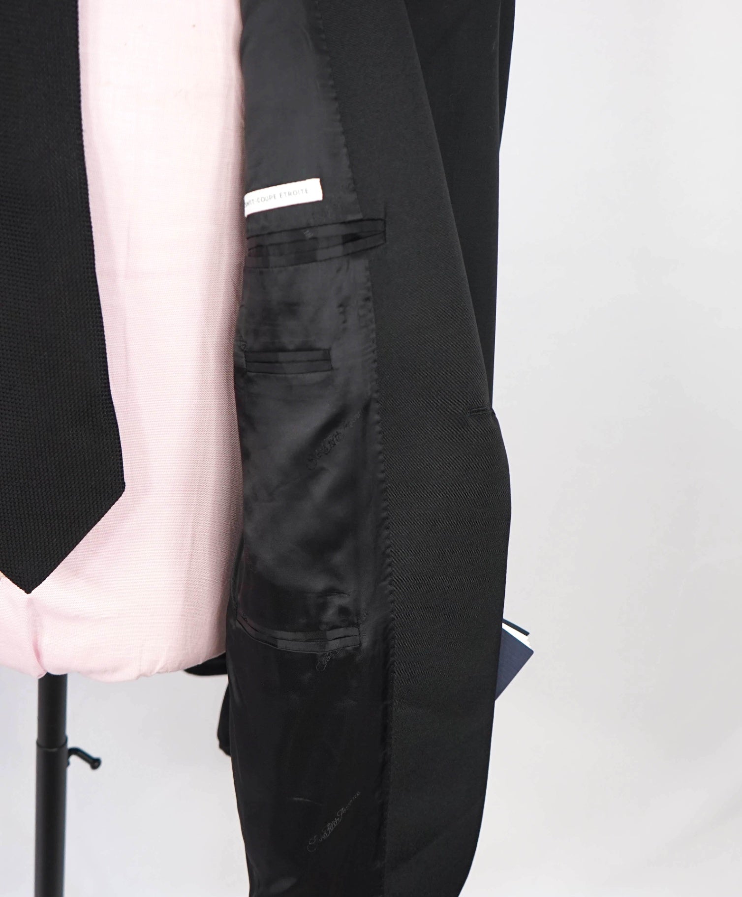 $1,295 ZEGNA For SFA - Black Wool/Silk Peak Dinner Jacket - 46R