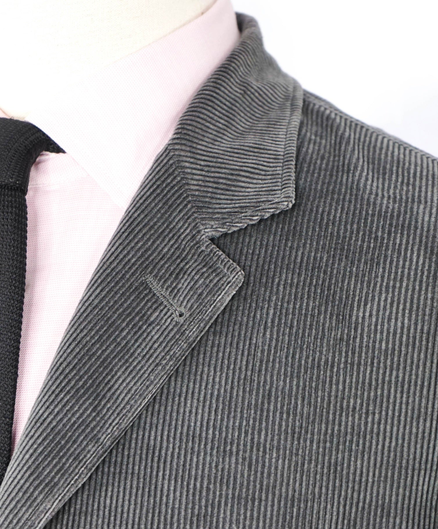 $3,075 CANALI - Gray Cashmere/Cotton Corduroy Jacket - 38R
