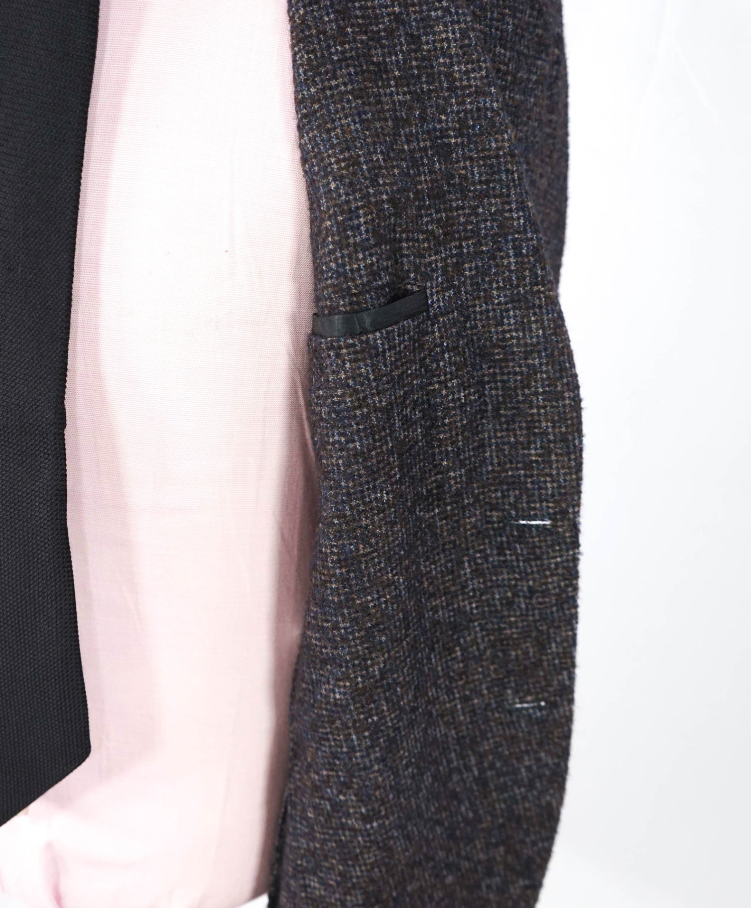 $1,400 BOGLIOLI - Brown/Navy Alpaca/Wool Blazer - 40R