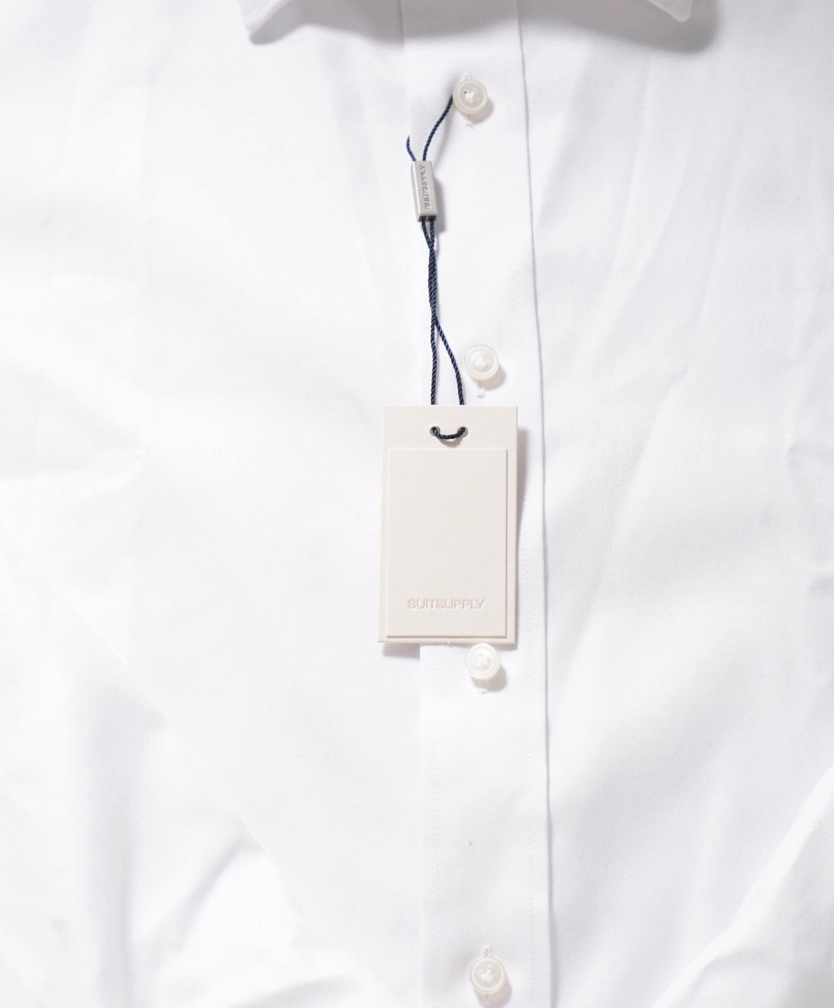 $130 SUITSUPPLY - White Traveller Cotton Shirt - 47