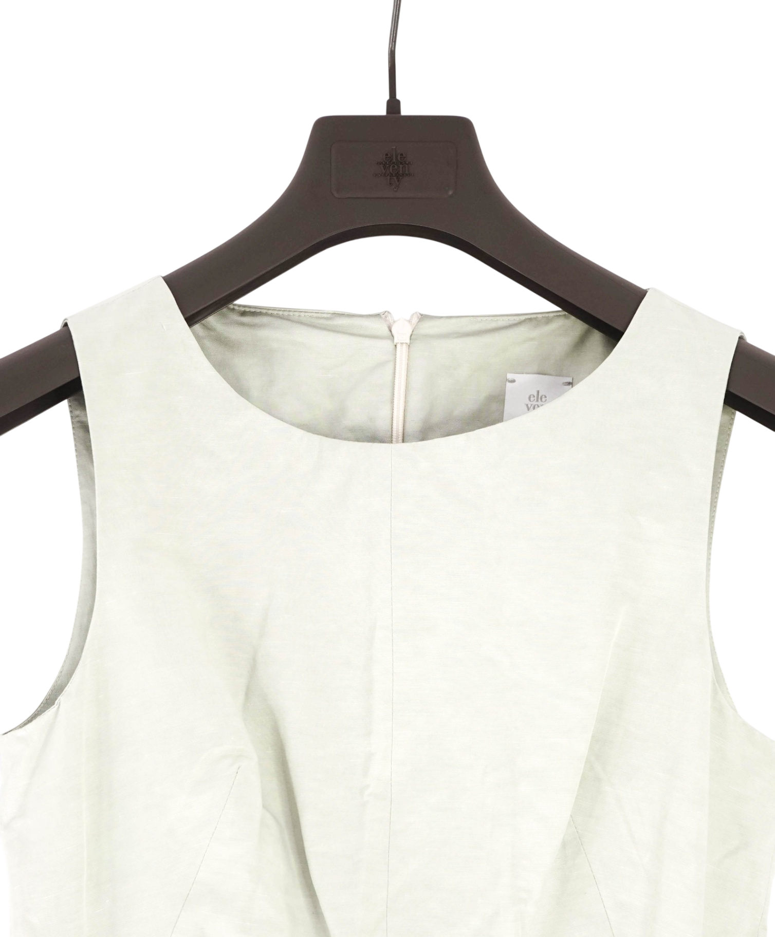 $895 ELEVENTY - Green Cotton/Linen Dress - 2