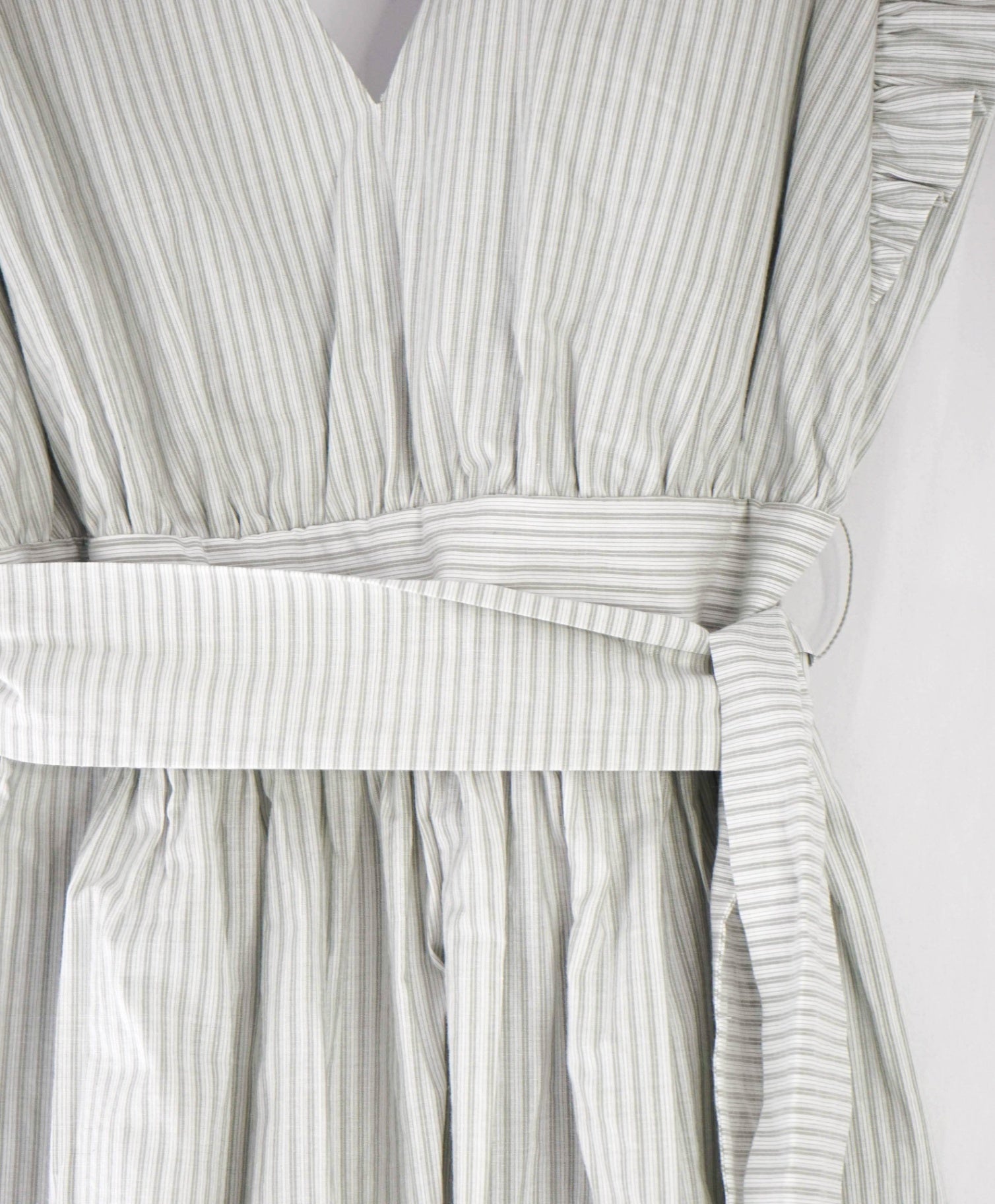 $895 ELEVENTY - Green Stripe Cotton Dress - 2 US