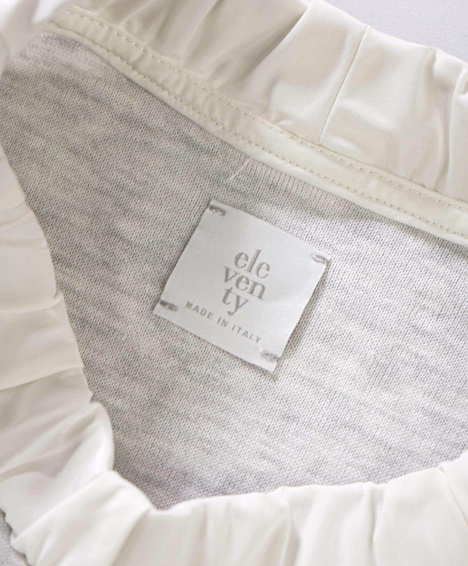 $595 ELEVENTY - Light Gray Cotton Sweater - S