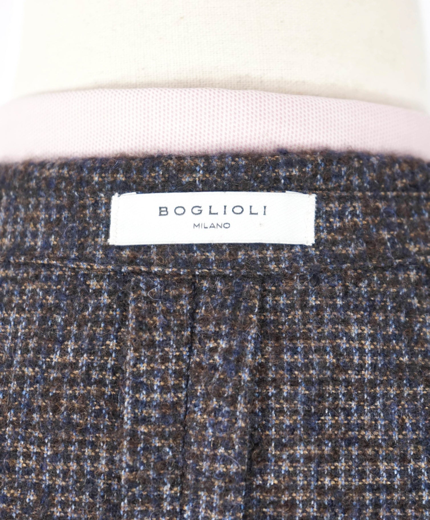 $1,400 BOGLIOLI - Brown/Navy Alpaca/Wool Blazer - 40R