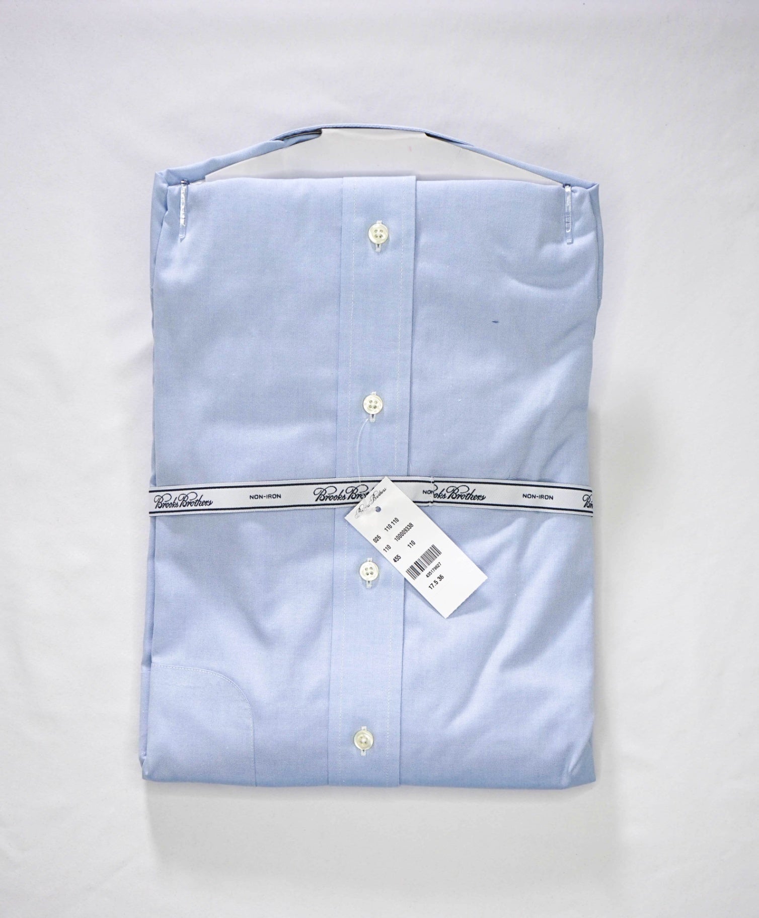 $128 BROOKS BROTHERS -Blue NON-IRON MADISON Shirt - 17.5 - 36