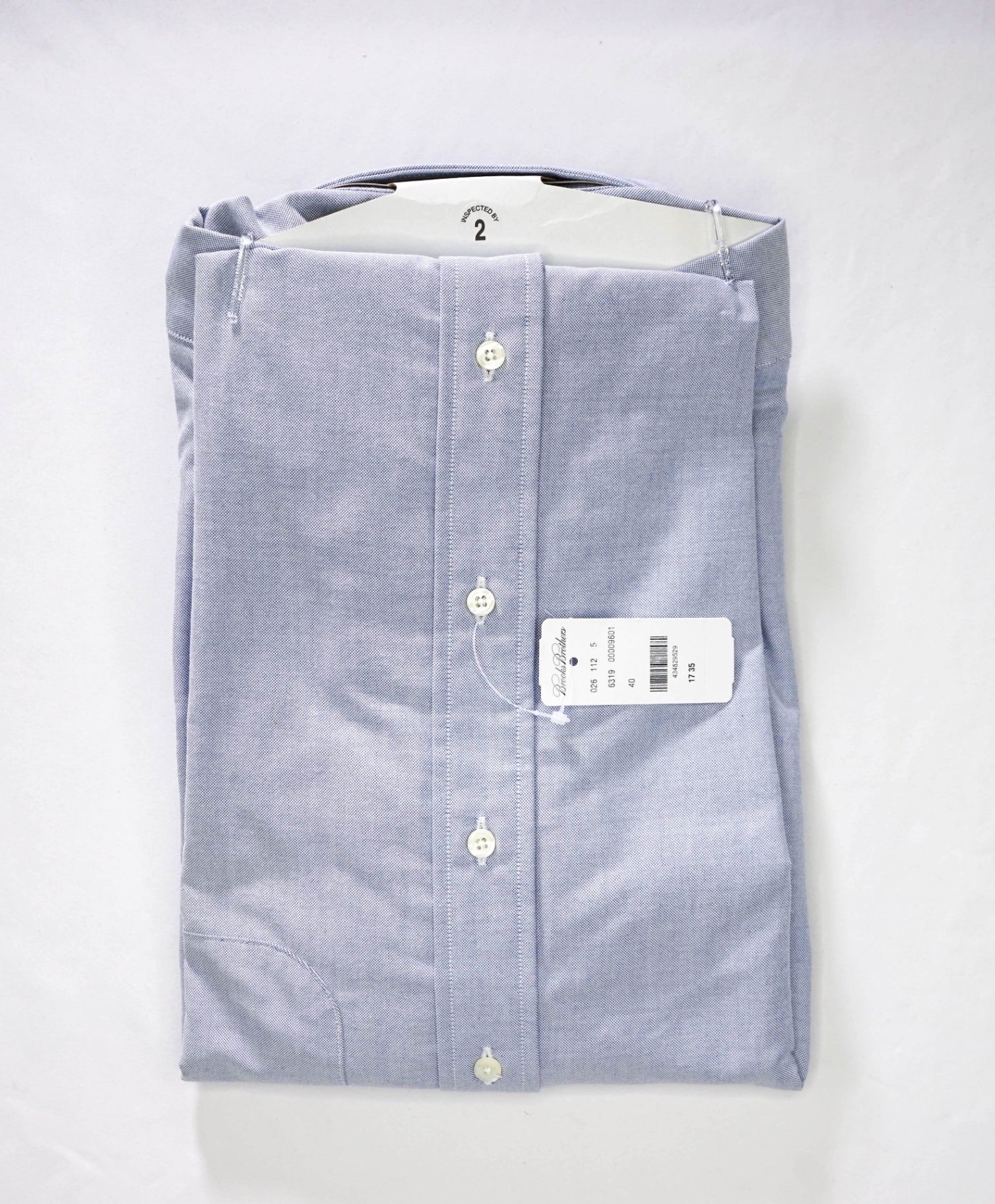 $198 BROOKS BROTHERS - Blue MADE IN USA MAKERS AND MERCHANTS Shirt - 17 - 35
