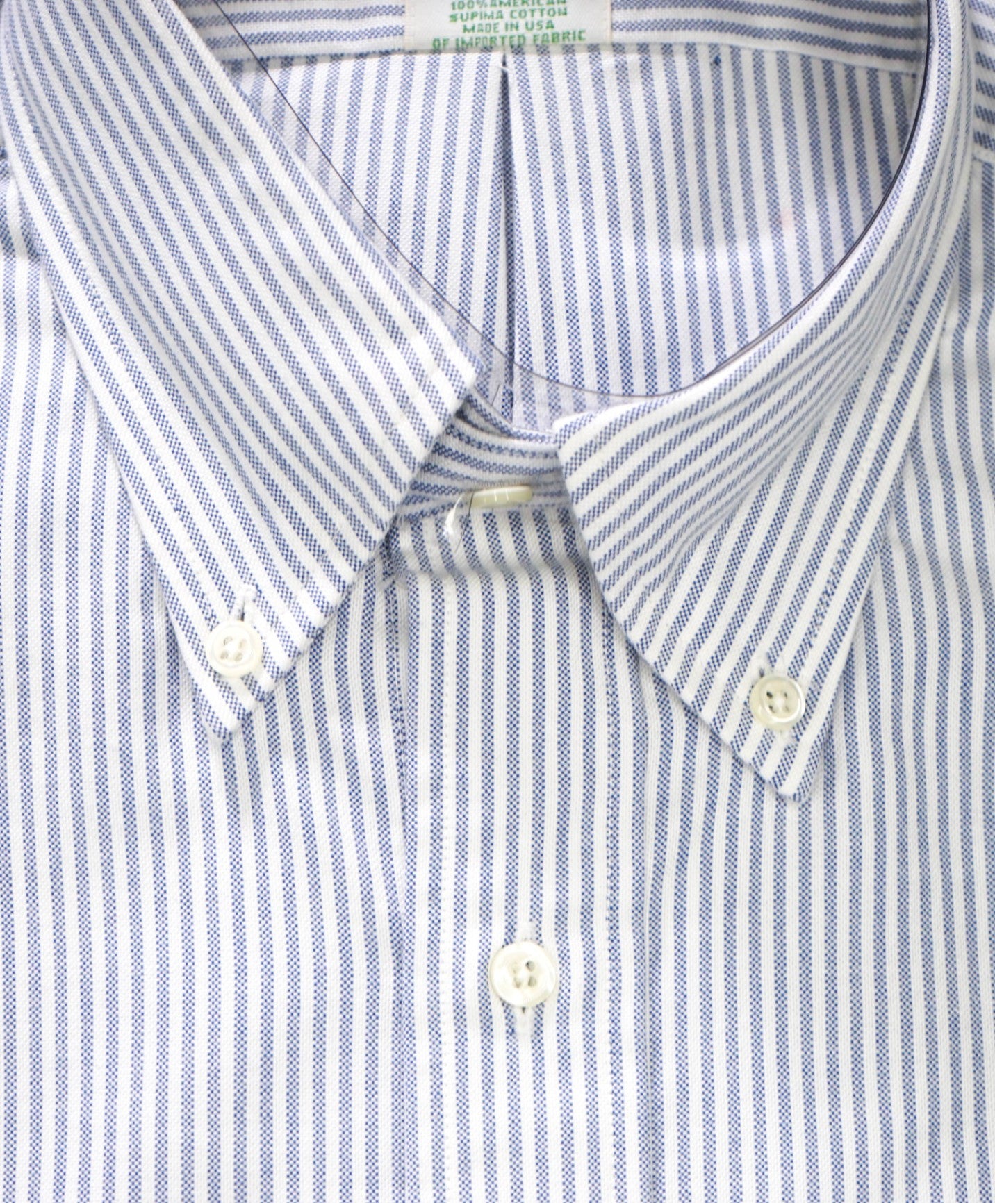 $198 BROOKS BROTHERS - Blue Stripe MADE IN USA MAKERS AND MERCHANTS Shirt - 16 - 35