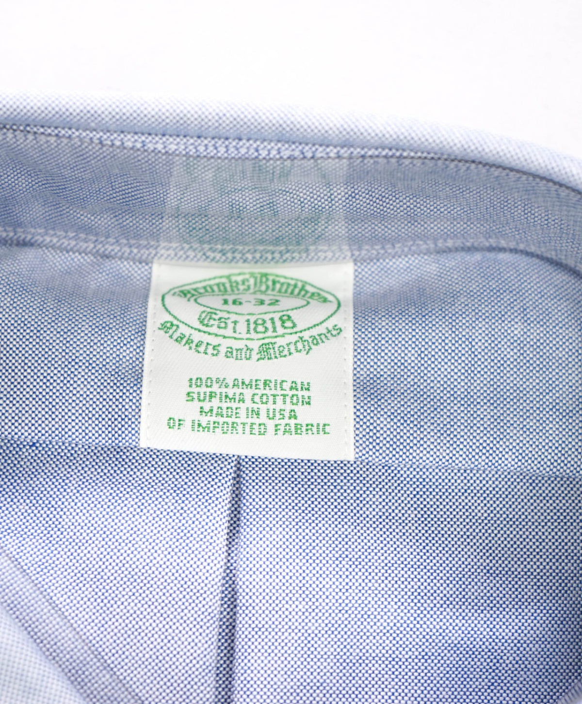 $198 BROOKS BROTHERS - Blue MADE IN USA MAKERS AND MERCHANTS Shirt - 16 - 32