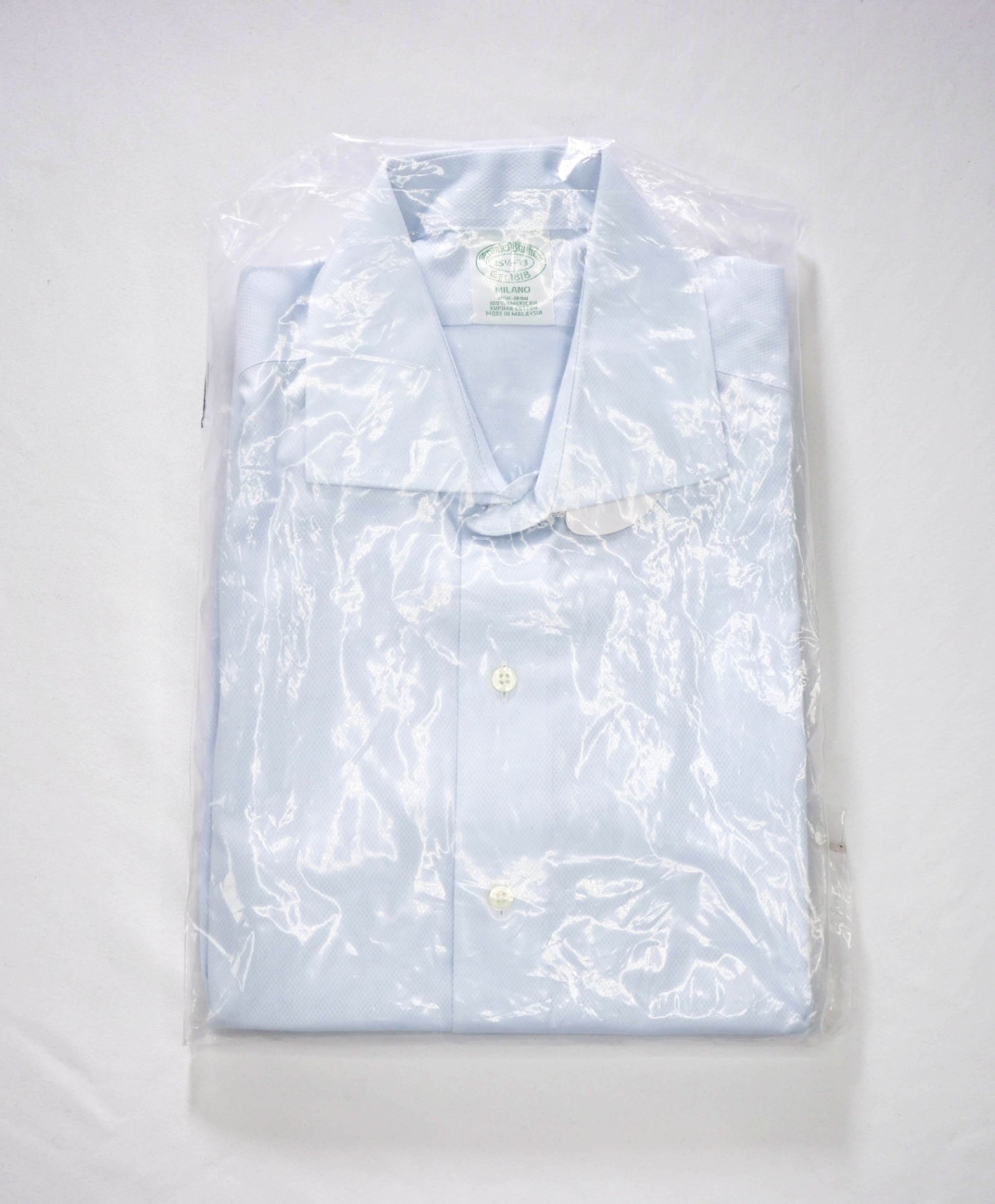 $128 BROOKS BROTHERS - Light Blue NON-IRON MILANO Shirt - 15.5 - 33