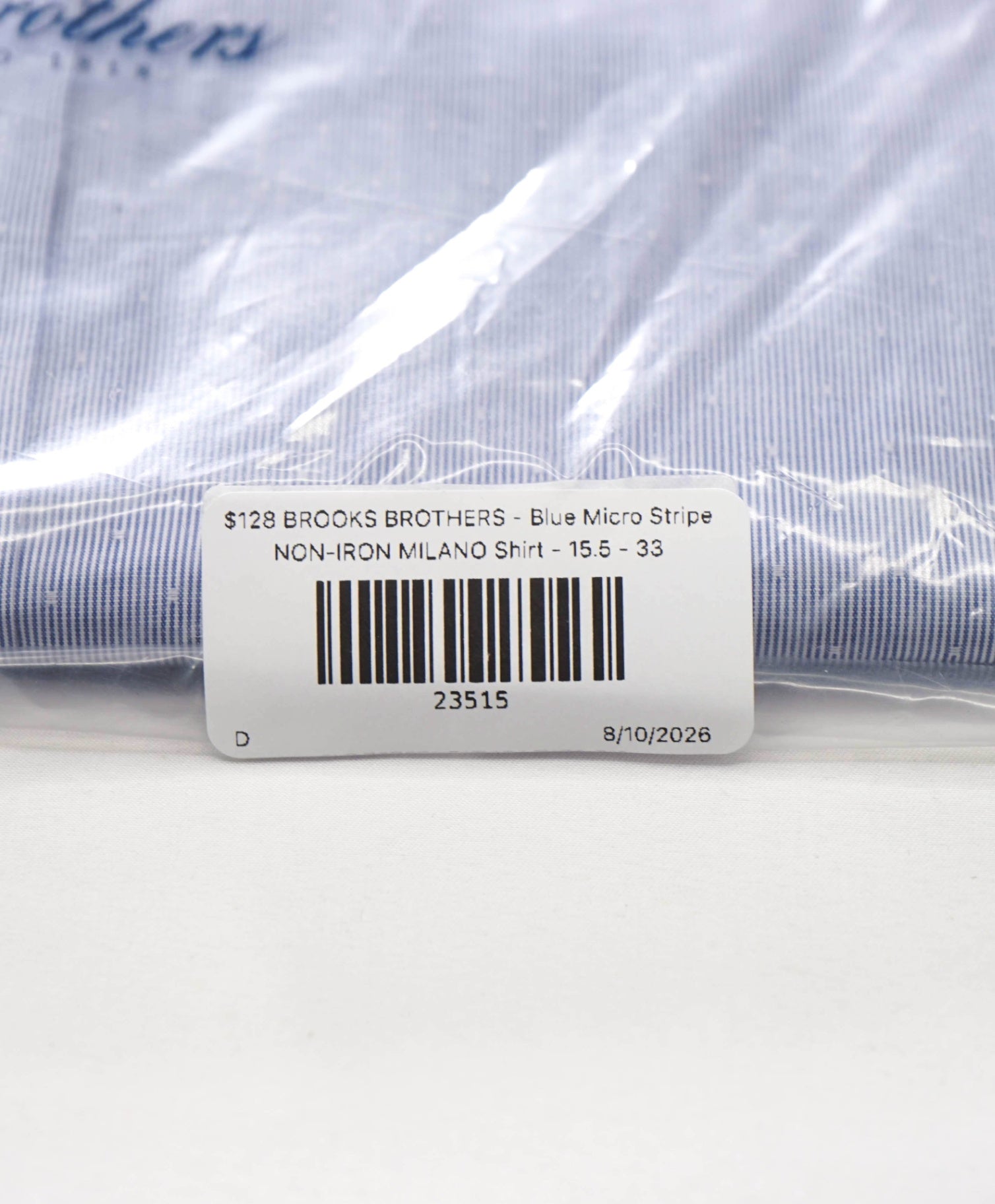 $128 BROOKS BROTHERS - Blue Micro NON-IRON MILANO Shirt - 15.5 - 33