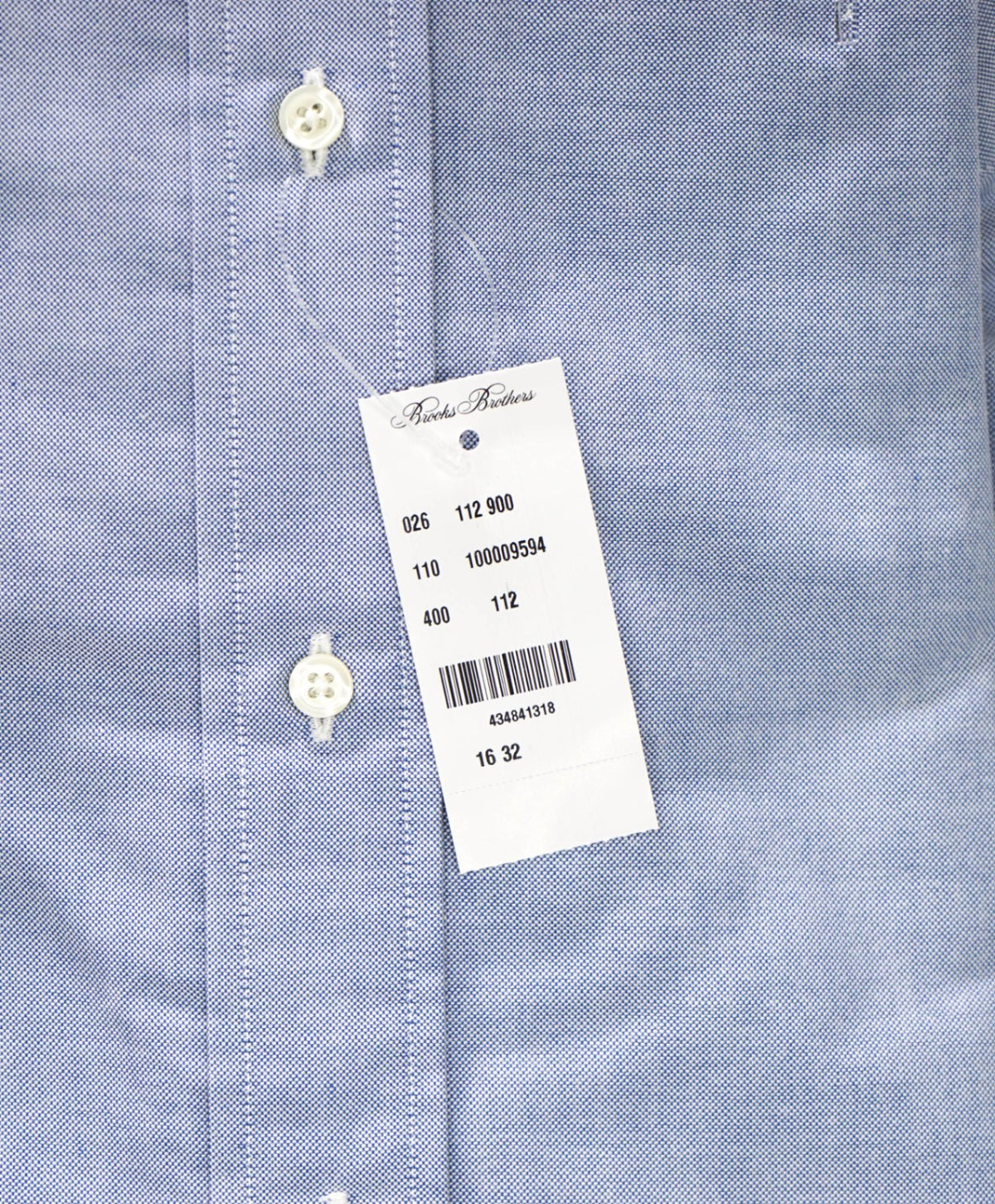 $198 BROOKS BROTHERS - Blue MADE IN USA MAKERS AND MERCHANTS Shirt - 16 - 32
